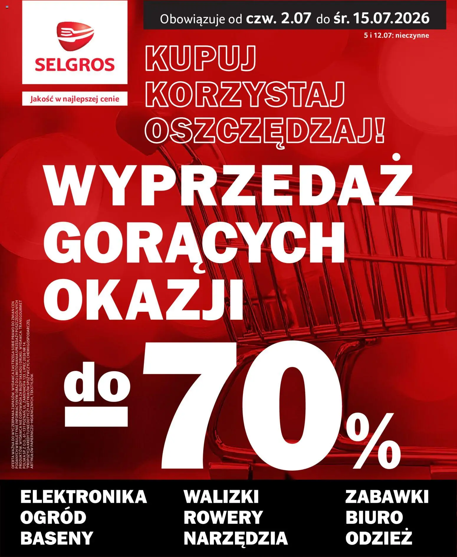 Selgros cash&carry gazetka - Totalna Wyprzedaż od 02.07.2026 | Strona: 1 | Produkty: Walizki