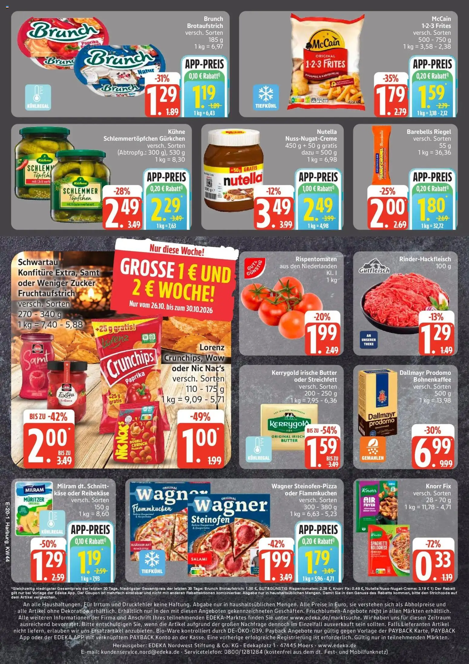 Edeka Prospekt Hamburg (ab 26.10.2026) » Angebote Online | Seite: 26 | Produkte: Knorr fix, Dallmayr, Salami, Reibekase