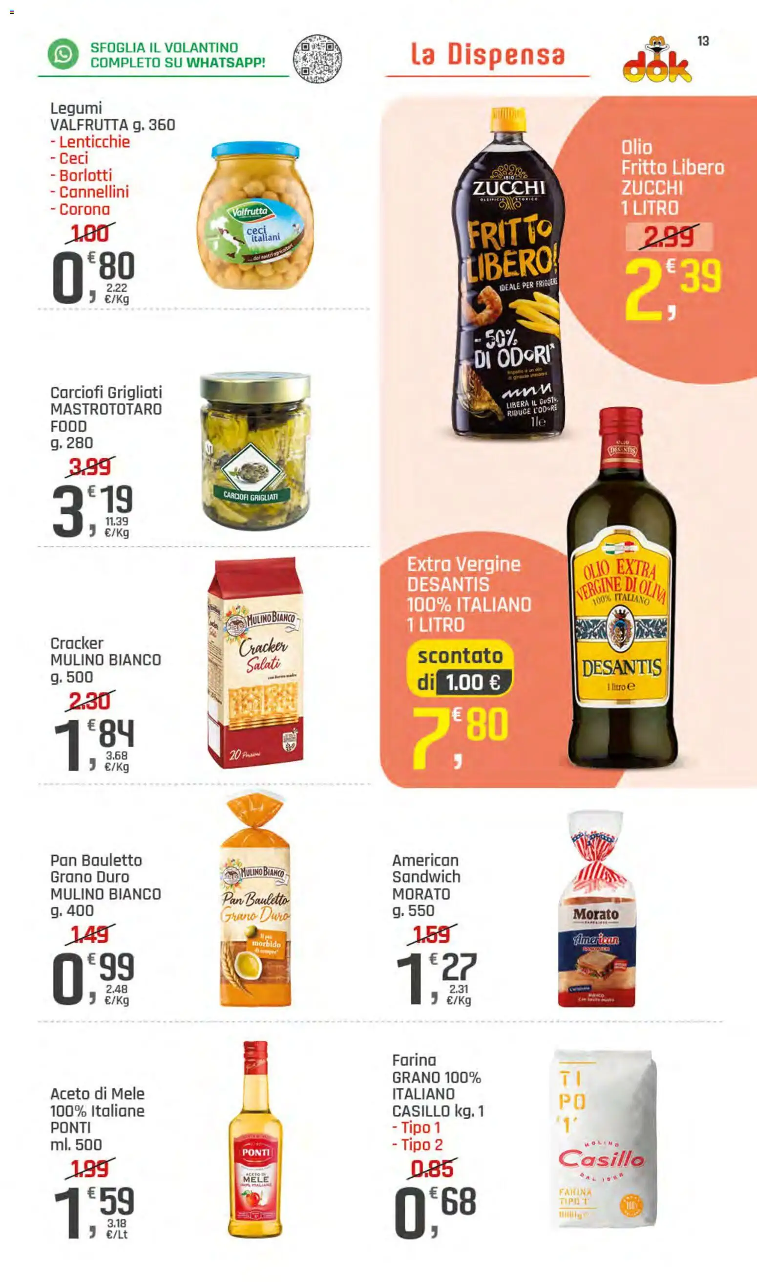 Volantino DOK del 28.05.2026 | Pagina: 13 | Prodotti: Legumi, Mele, Lenticchie, Farina
