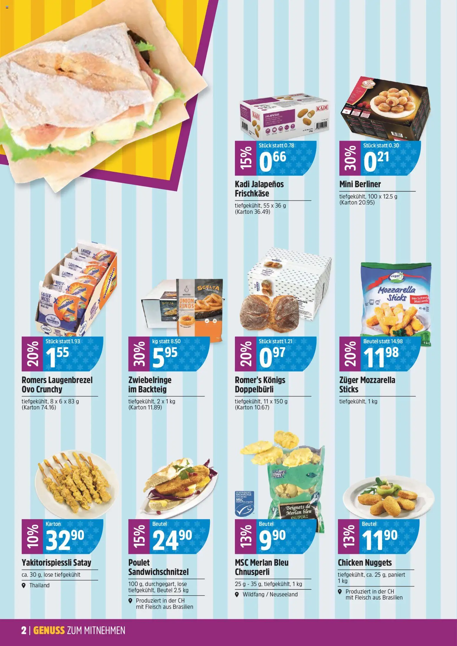 TopCC aktionen Genuss zum Mitnehmen – gültig ab 14.09.2026 | Seite: 2 | Produkte: Frischkäse