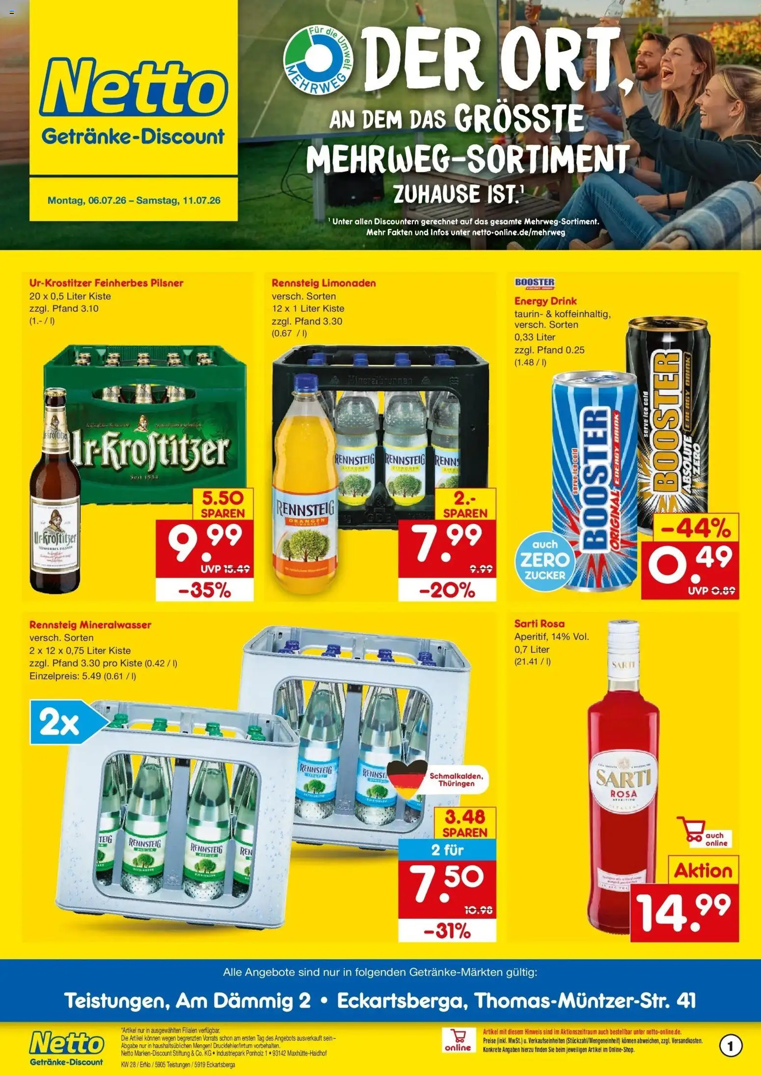 Netto Marken-Discount - Netto: Getränkeangebote – gültig ab 05.07.2026 | Seite: 1