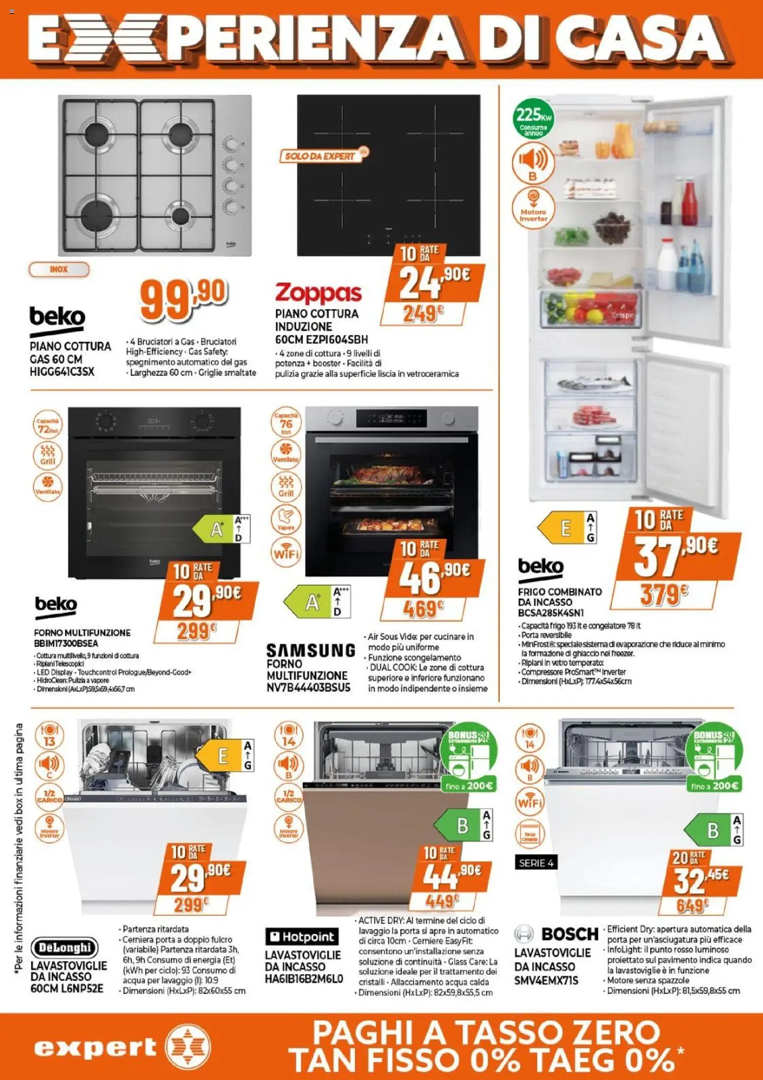Volantino Expert del 09.04.2026 | Pagina: 25 | Prodotti: Acqua, Lavastoviglie, Congelatore, Forno