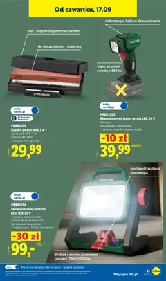 Náhled letáku Lidl Polsko katalog od 14.09.2026 | Strana: 49 | Produkty: Adaptér, Regál, Reflektor, Lampa