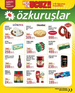 01 Ağustos 2026 tarihinden itibaren geçerli olan Özkuruşlar kataloğu önizlemesi