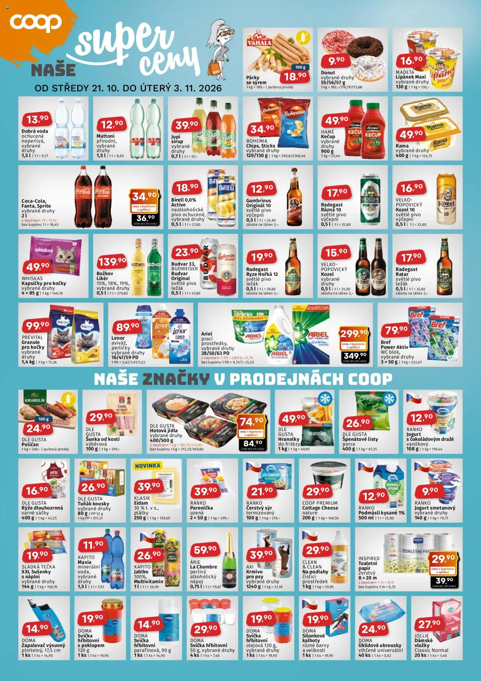 Coop leták - Jihočeský region od 21.10.2026 | Strana: 2 | Produkty: Lenor, Birell, Jupí, Barvy