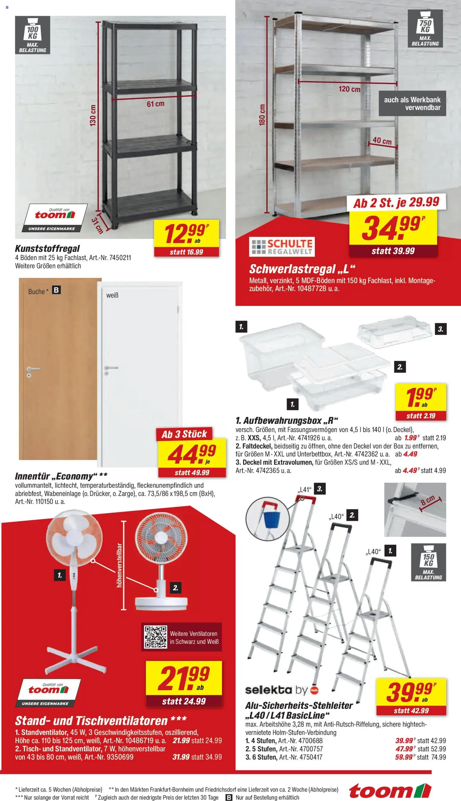 Toom Baumarkt Prospekt – gültig ab 23.05.2026 | Seite: 25 | Produkte: Tisch, Box, Schwerlastregal