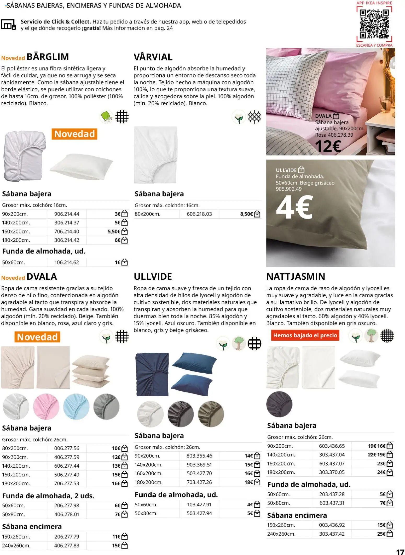 Catálogo IKEA Ropa de Cama │ válido desde el 01/02/2026 | Página: 17 | Productos: Té, Colchon, Algodón, Cama