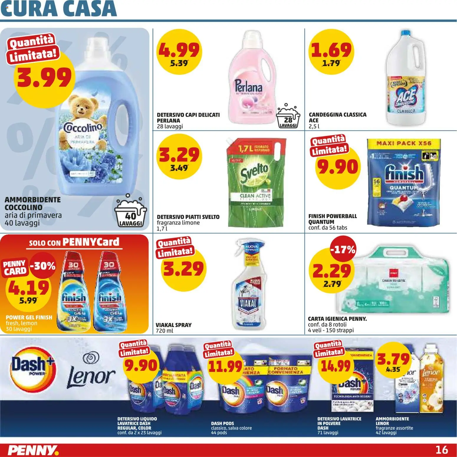 Volantino PENNY del 21.05.2026 | Pagina: 16 | Prodotti: Carta igienica, Candeggina, Limone, Fragranza