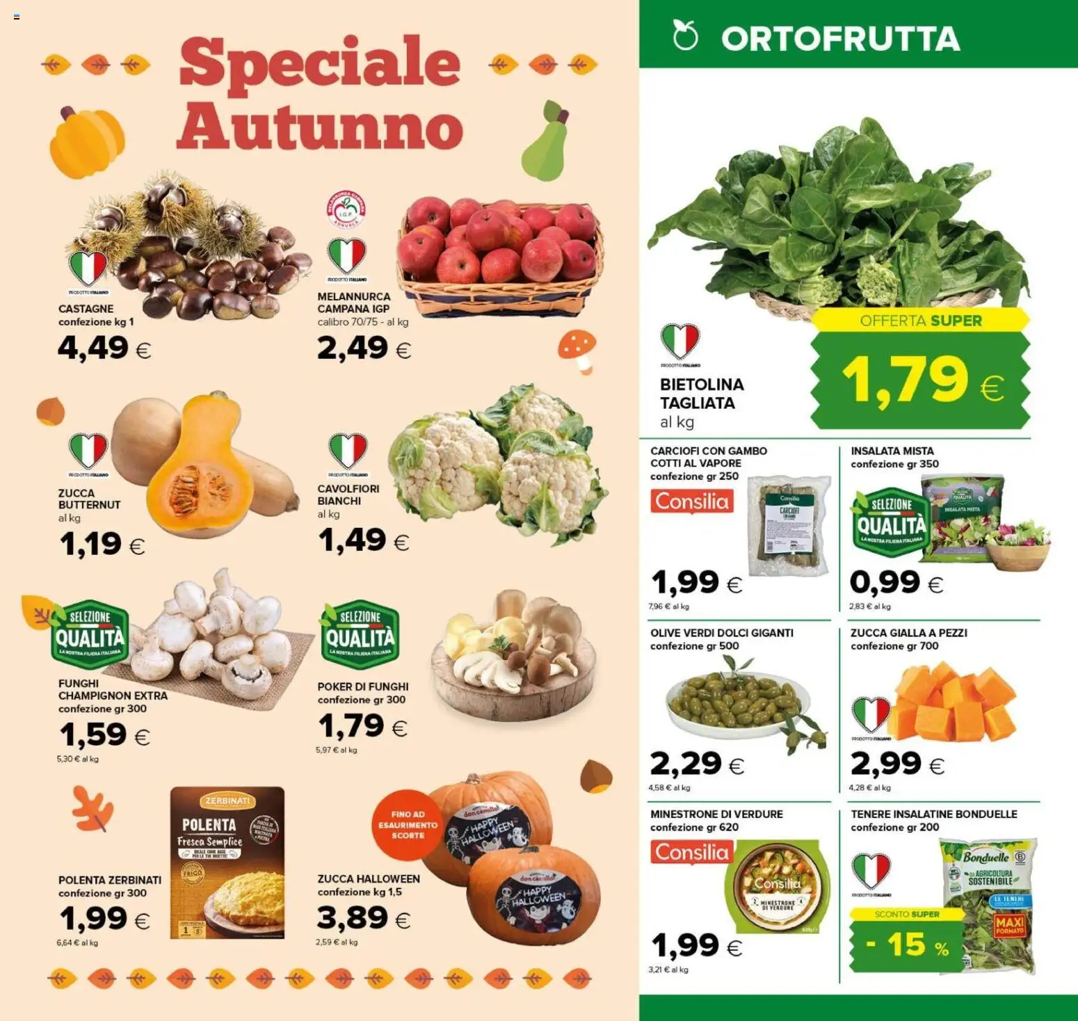 Volantino Tigre del 22/10/2026 | Pagina: 4 | Prodotti: Minestrone, Carciofi, Zucca, Dolci