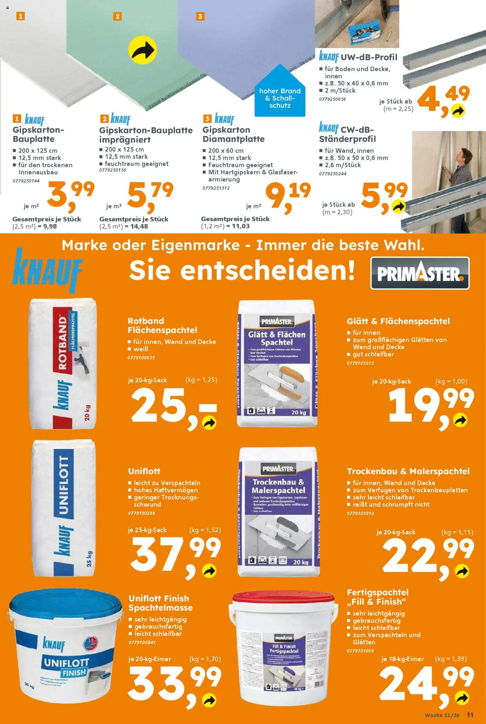 Globus Baumarkt Prospekt 	 – gültig ab 09.03.2026 | Seite: 11 | Produkte: Decke, Finish