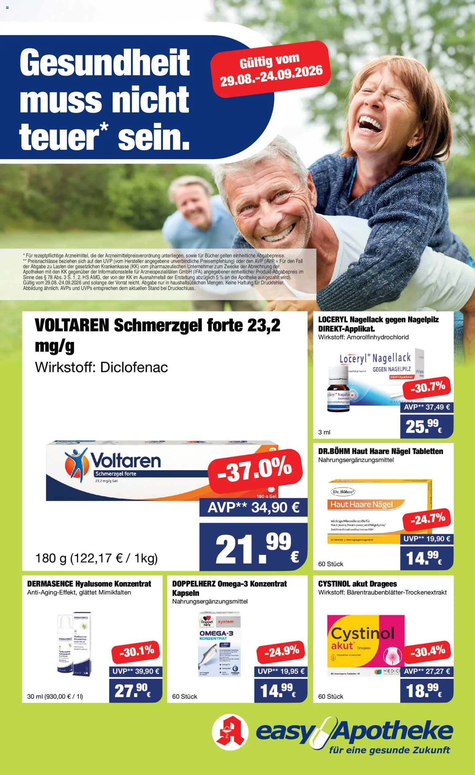 Easy Apotheke Prospekt – gültig ab 29.08.2026 | Seite: 1