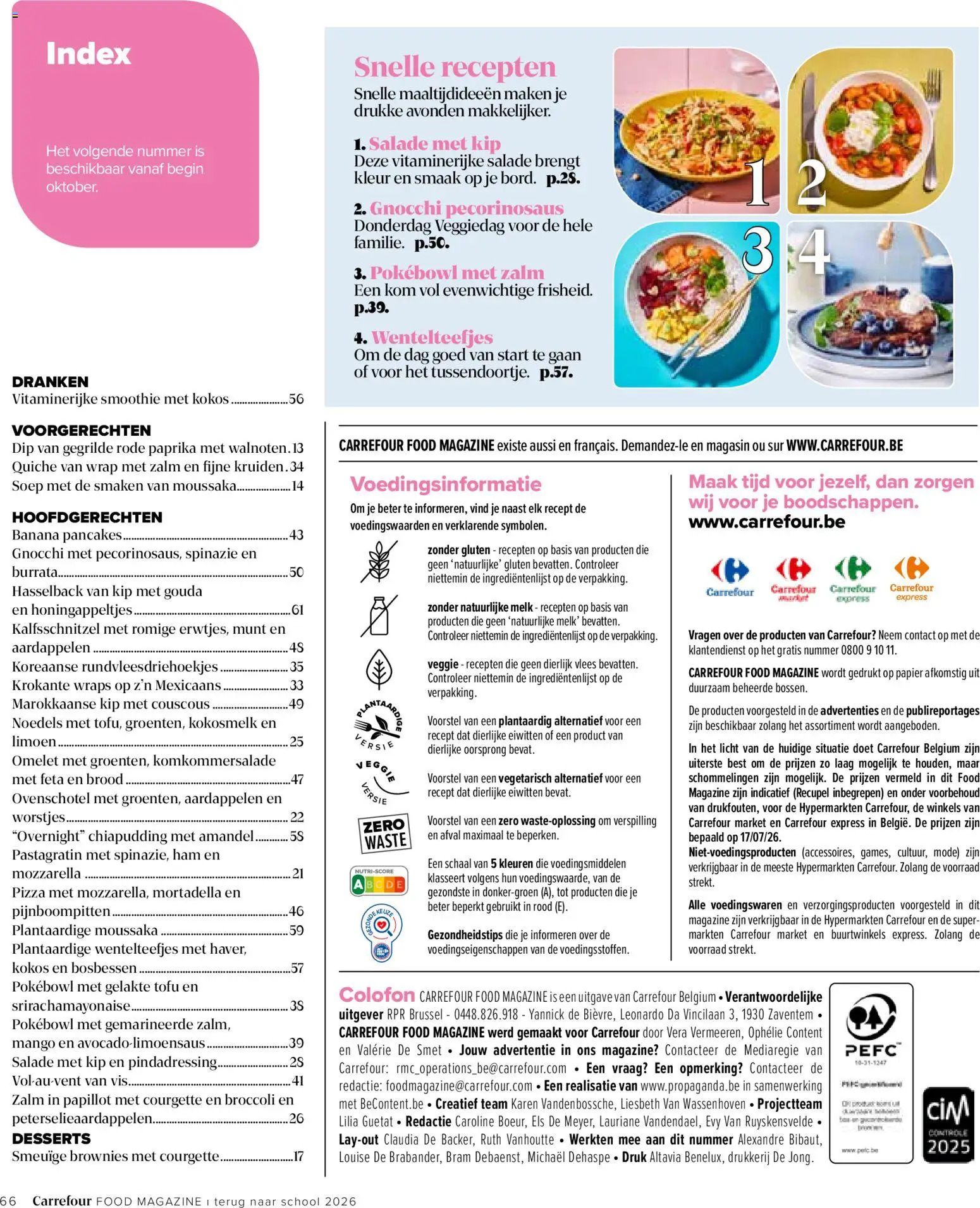 {H1} | Pagina: 66 | Producten: Vis, Noedels, Mortadella, Brownies