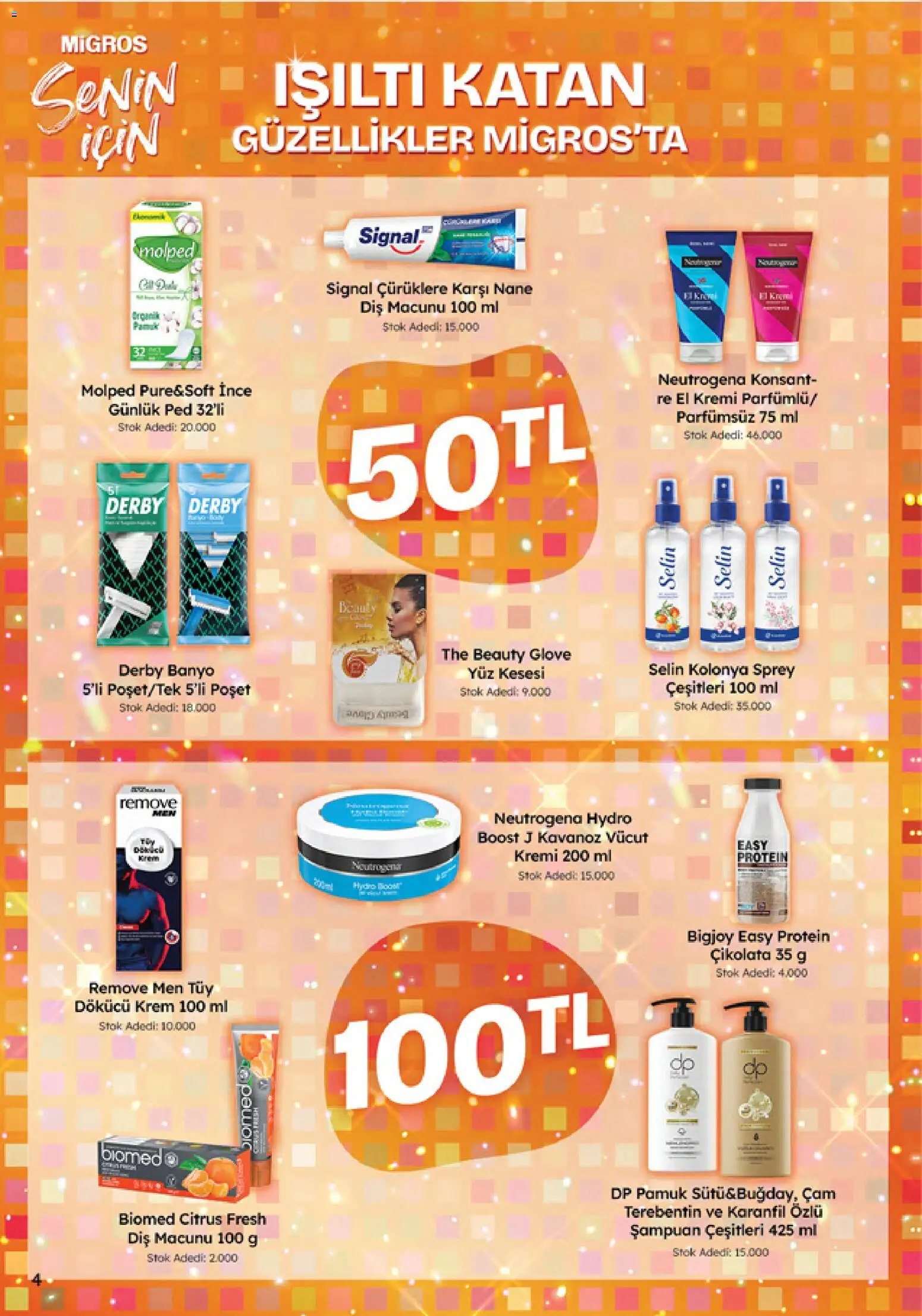 Migros Katalog - Migroskop - 04.06.2026 tarihinden itibaren geçerlidir | Sayfa: 4 | Ürünler: Banyo, Şampuan, El kremi, Nane