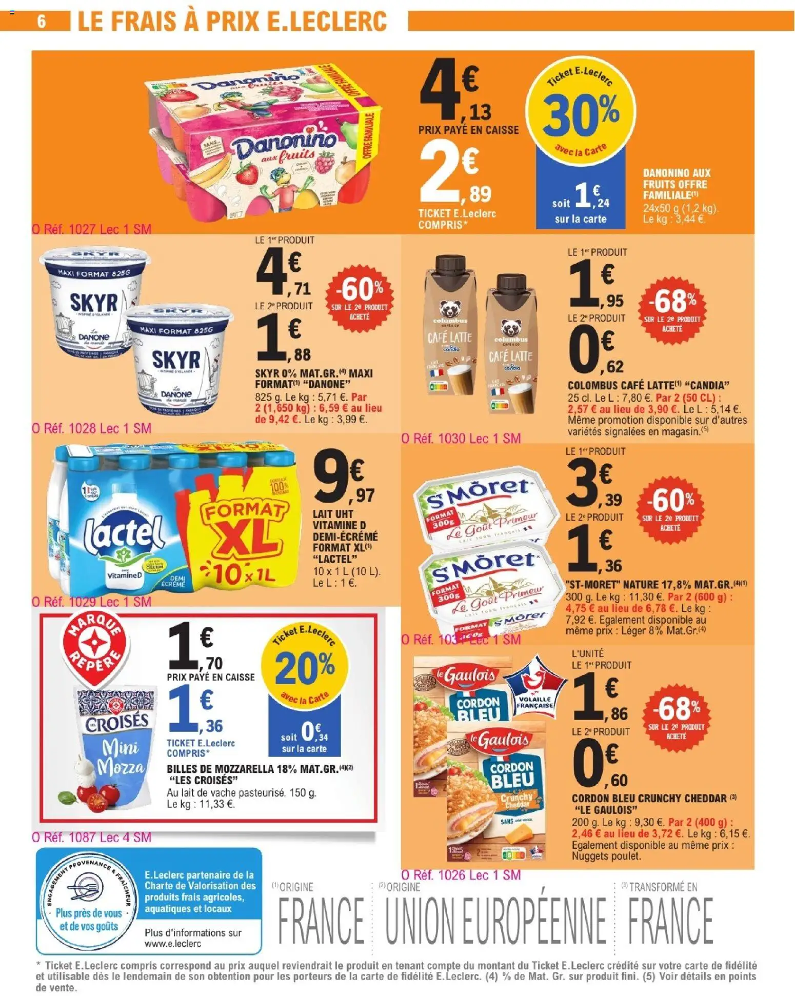 {H1} | Page: 6 | Produits: Volaille, Café, Cheddar, Cordon bleu