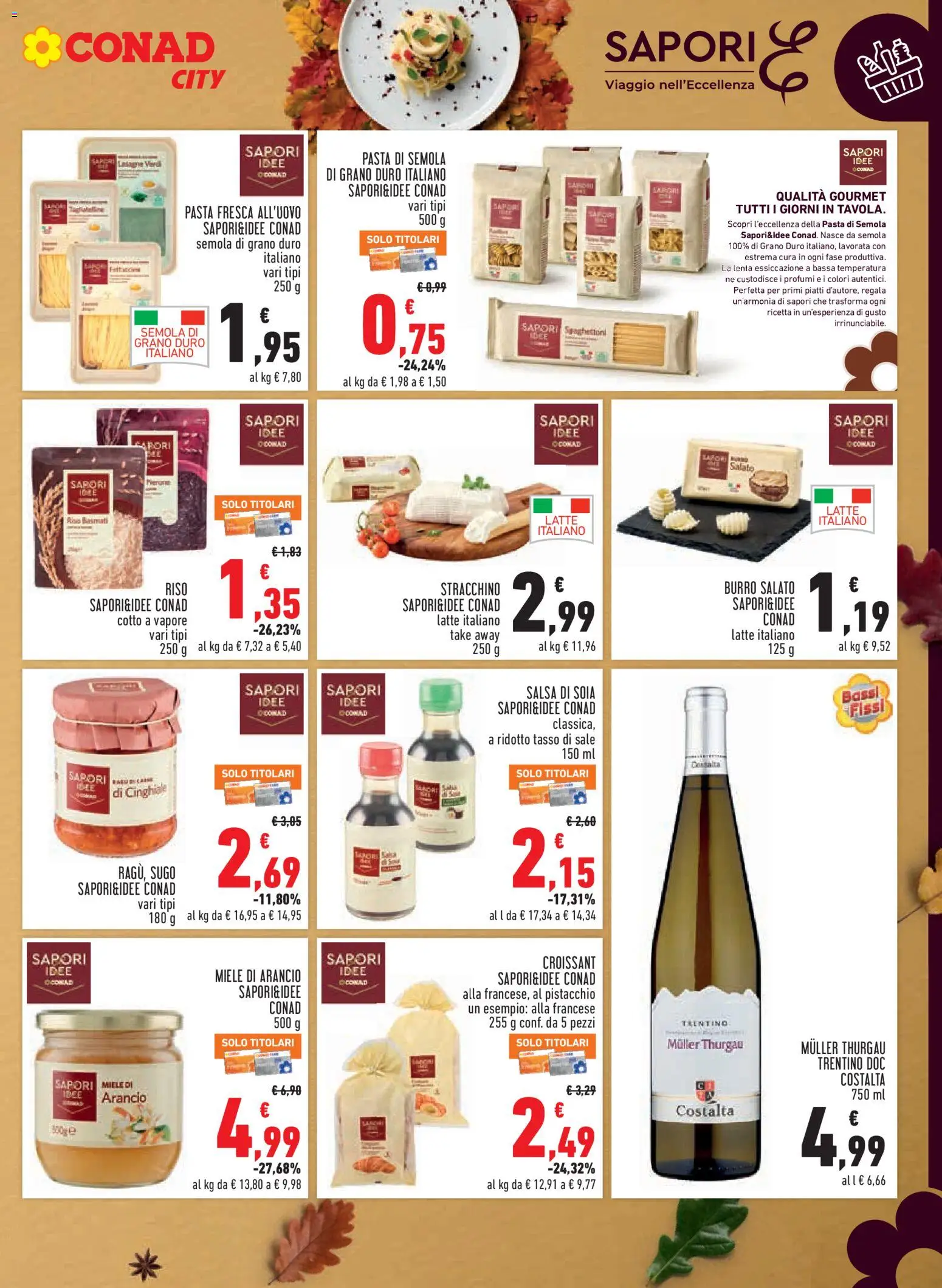 Volantino Conad del 09/09/2026 | Pagina: 13 | Prodotti: Salsa, Pasta di semola, Stracchino, Lasagne