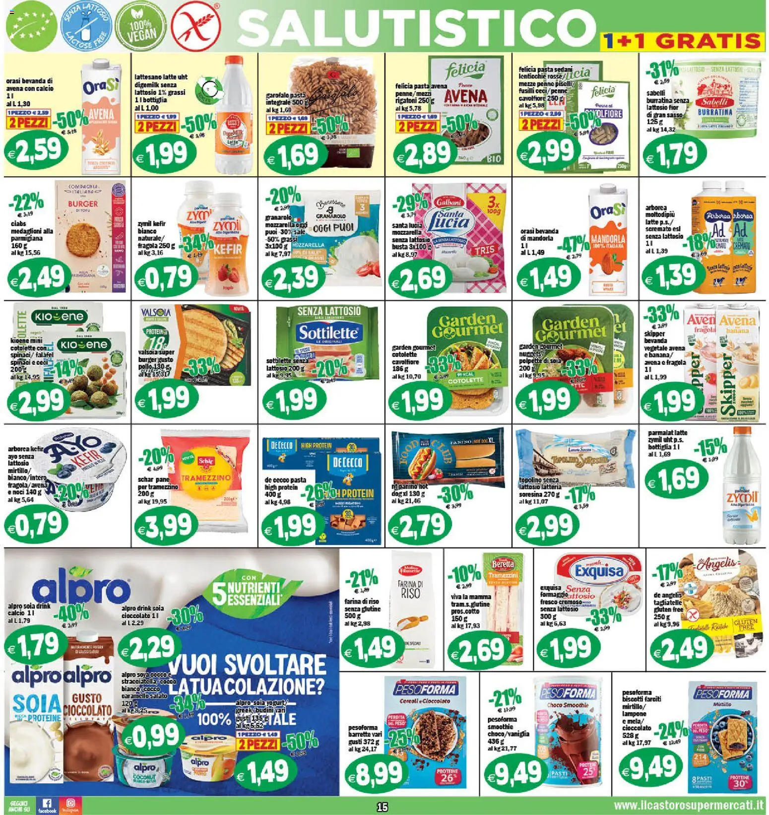 Volantino Il Castoro del 29.04.2026 | Pagina: 15 | Prodotti: Tagliatelle, Nuggets, Ceci, Spinaci