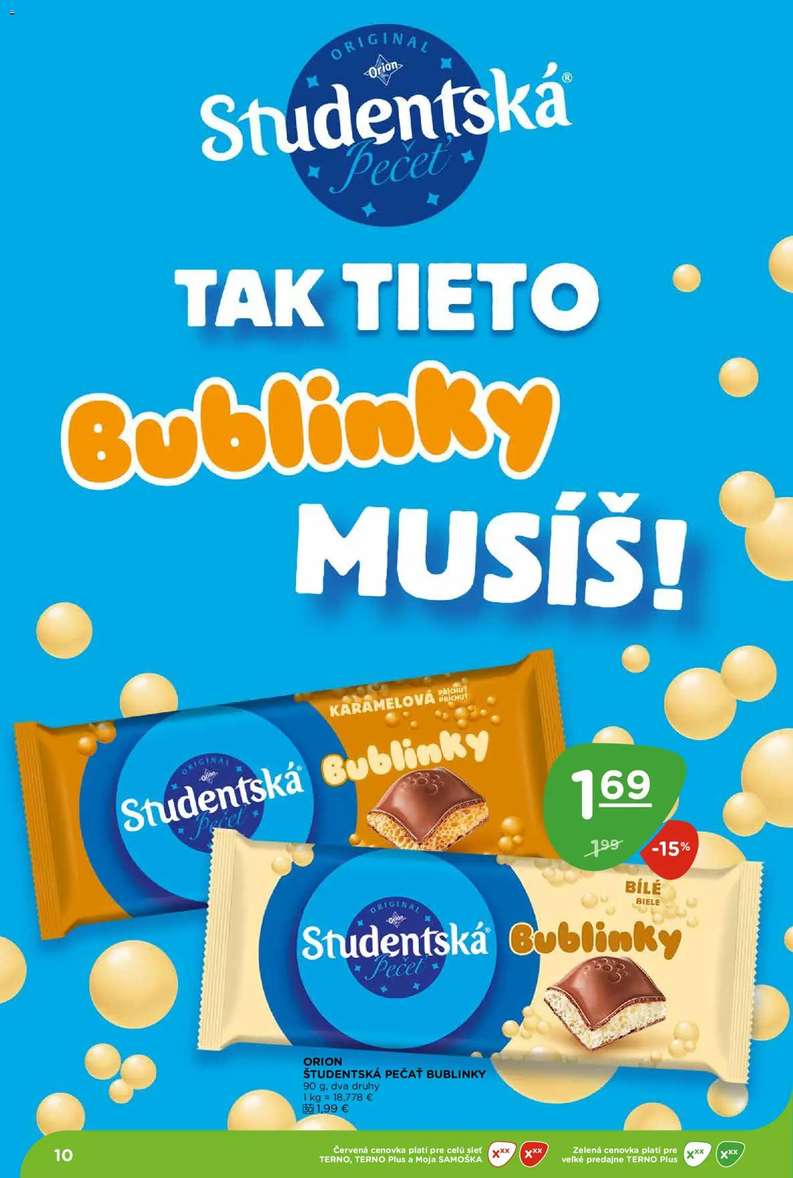 Nové Terno akcie – leták je platný od 03.09.2026 | Strana: 10 | Produkty: Študentská pečať