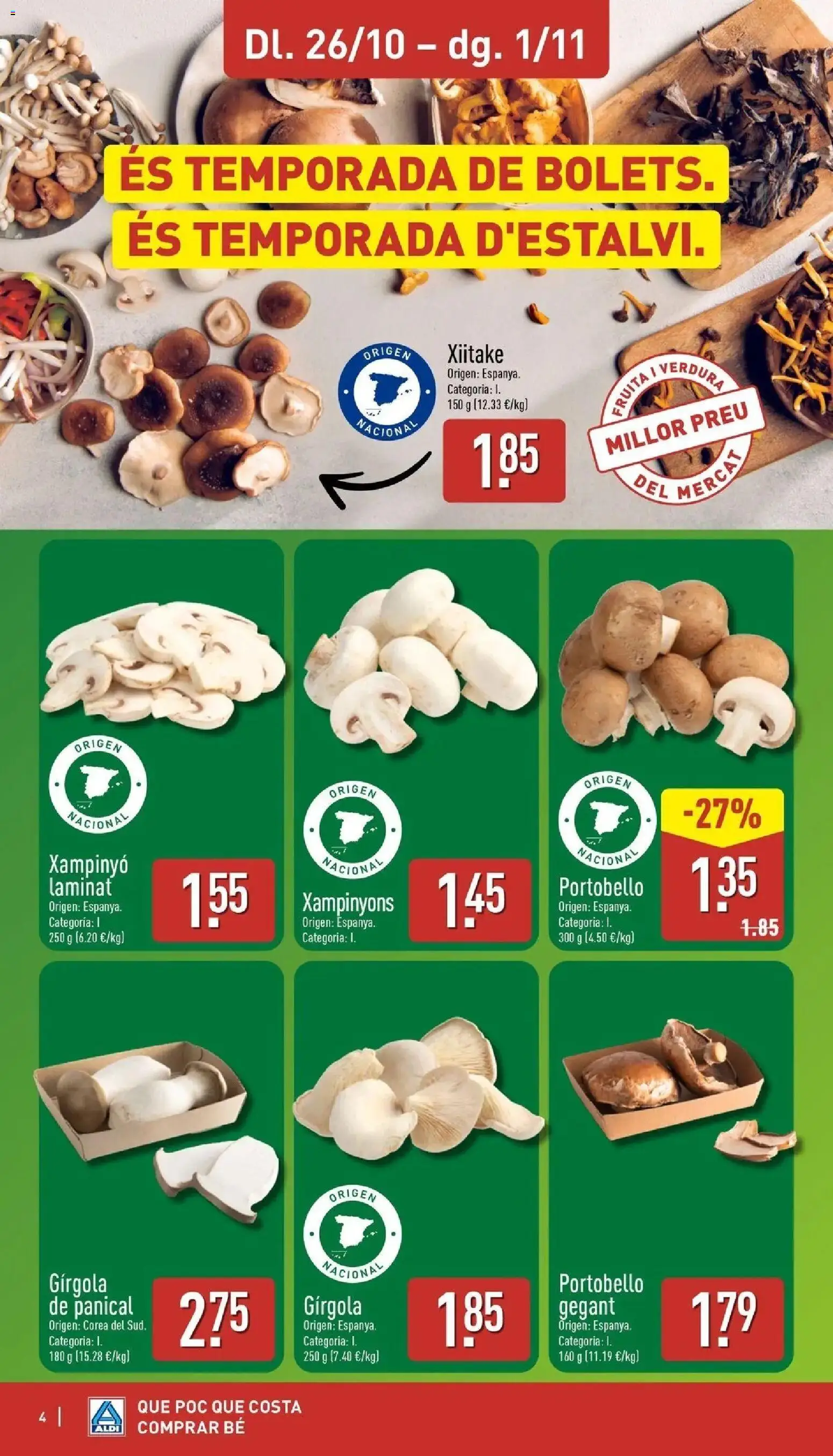 Aldi - Qué poco cuesta comprar bien │ válido desde el 26/10/2026 | Página: 4