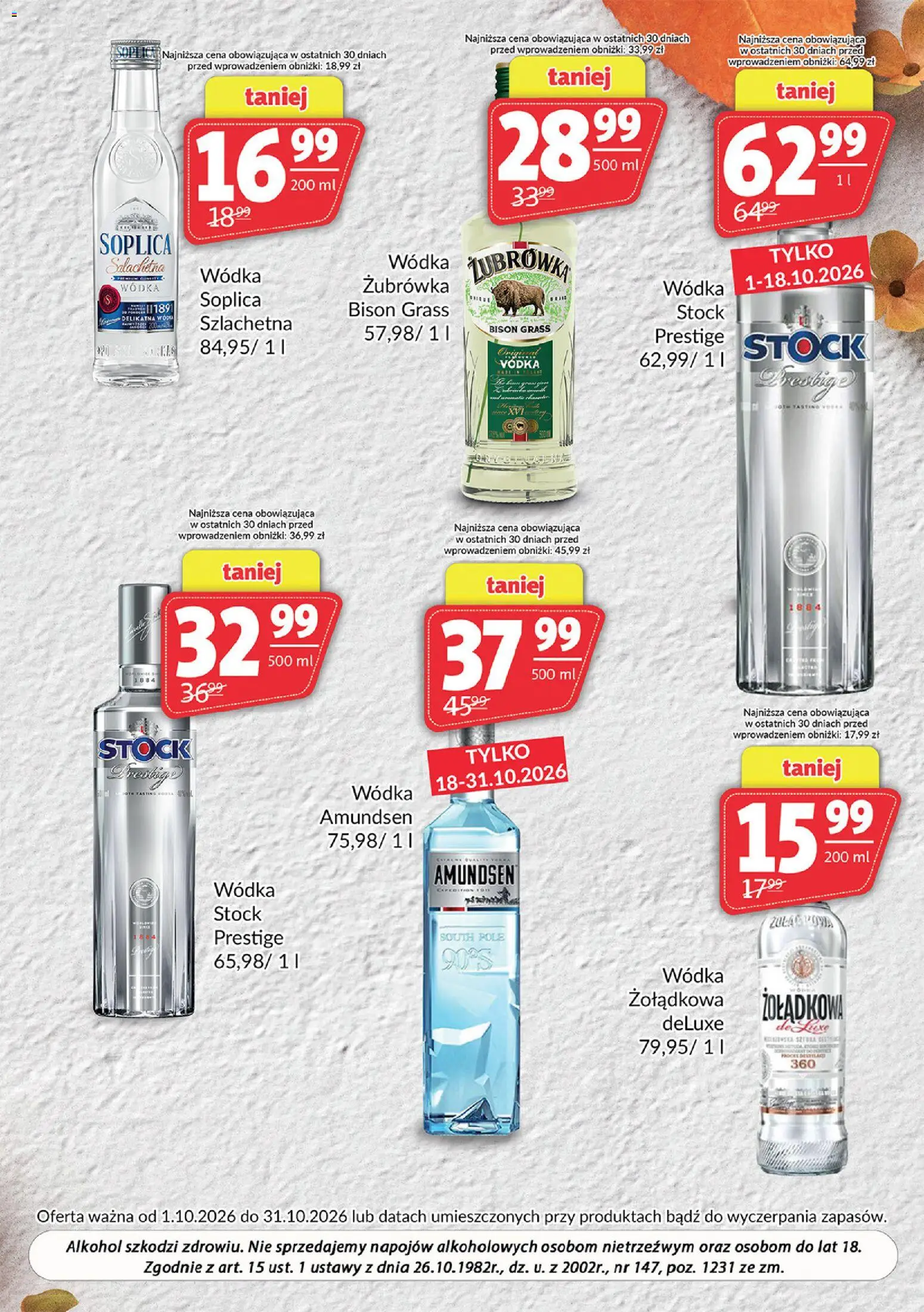 Prim Market gazetka - Oferta alkoholowa od 01.10.2026 | Strona: 5 | Produkty: Soplica, Vodka, Alkohol, Wódka
