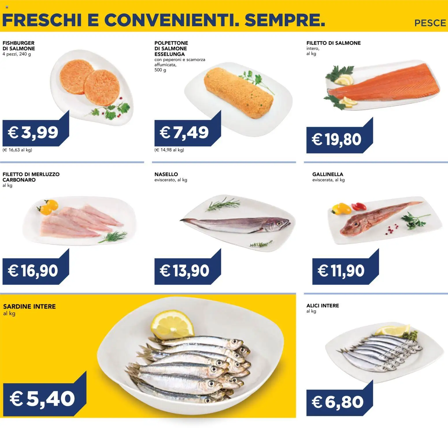 Volantino Esselunga S del 01/07/2026 | Pagina: 6 | Prodotti: Salmone, Pesce, Nasello, Alici