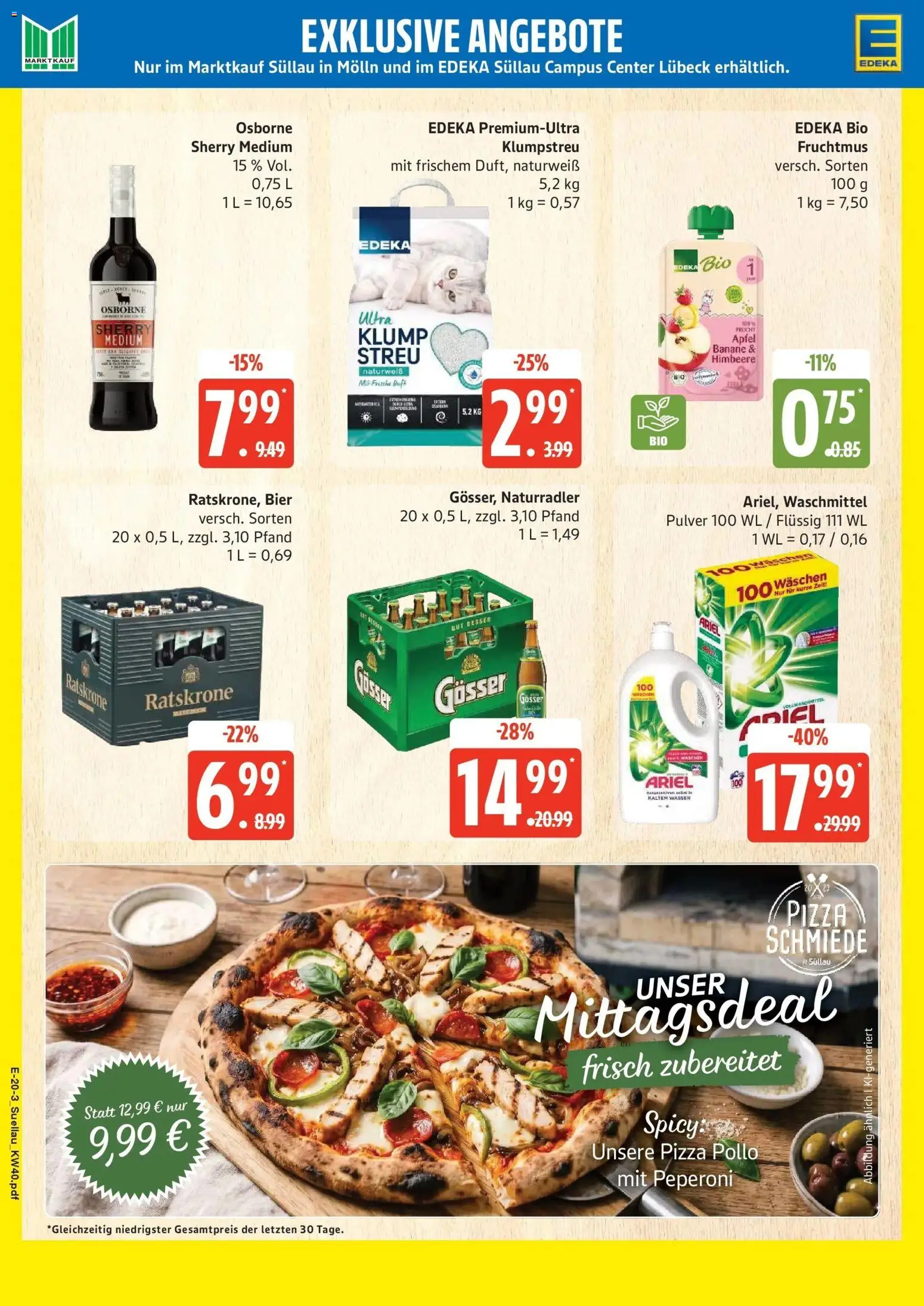 Edeka Prospekt Ratzeburg (ab 28.09.2026) » Angebote Online | Seite: 27 | Produkte: Osborne, Ariel, Bier, Duft