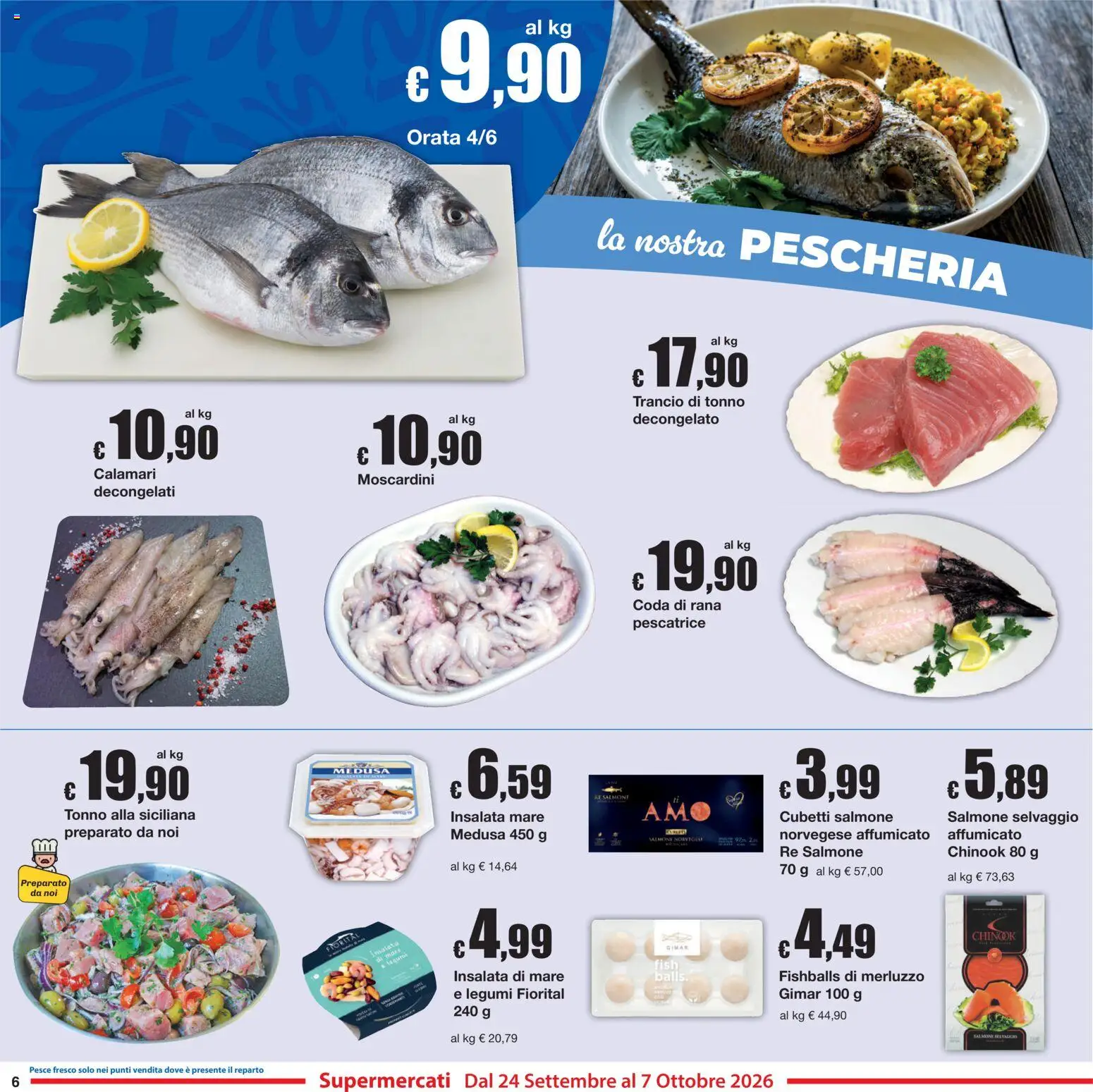 Volantino Sì con Te del 24/09/2026 | Pagina: 6 | Prodotti: Salmone, Pesce, Insalata, Tonno