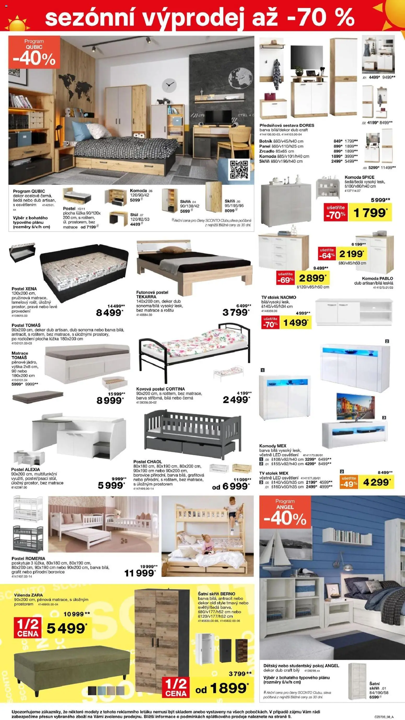 Sconto nábytek leták od 20.05.2026 | Strana: 8 | Produkty: Tv, Komoda, Stůl, Skříň