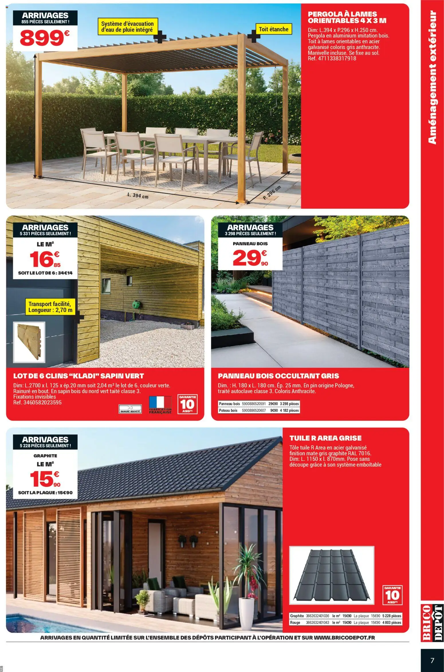 {H1} | Page: 7 | Produits: Tuile, Pergola