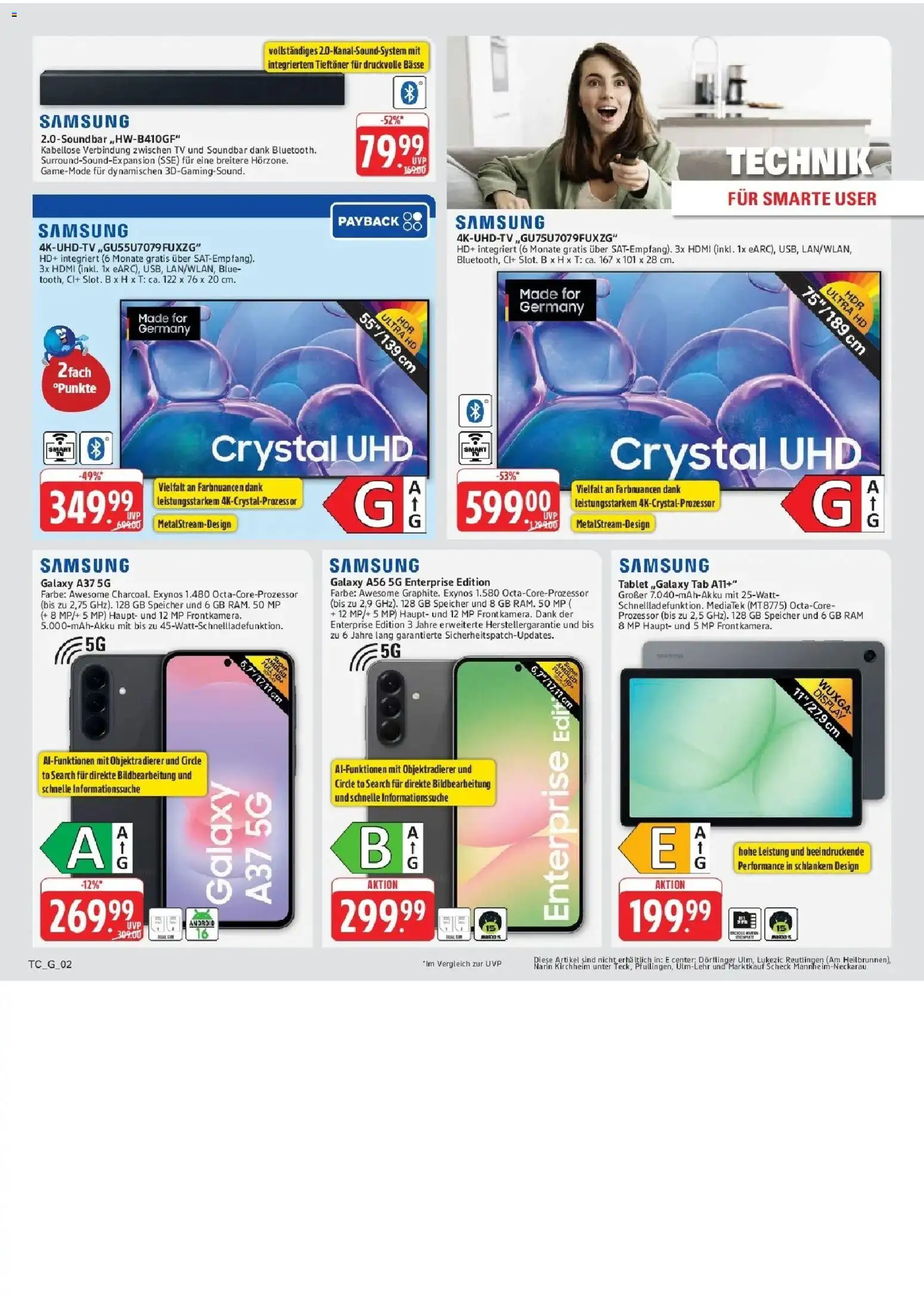 Edeka Prospekt Mainz-Weisenau (ab 31.08.2026) » Angebote Online | Seite: 73 | Produkte: Samsung, Soundbar, Tablet, TV