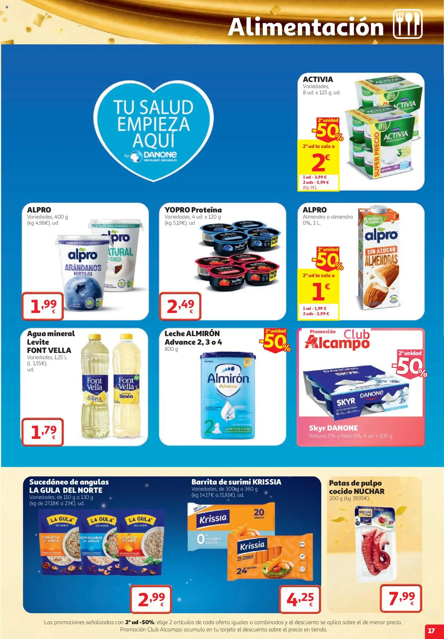 Alcampo folleto Cuenca │ válido desde el 22/10/2026 | Página: 17 | Productos: Setas, Leche, Arándanos, Agua