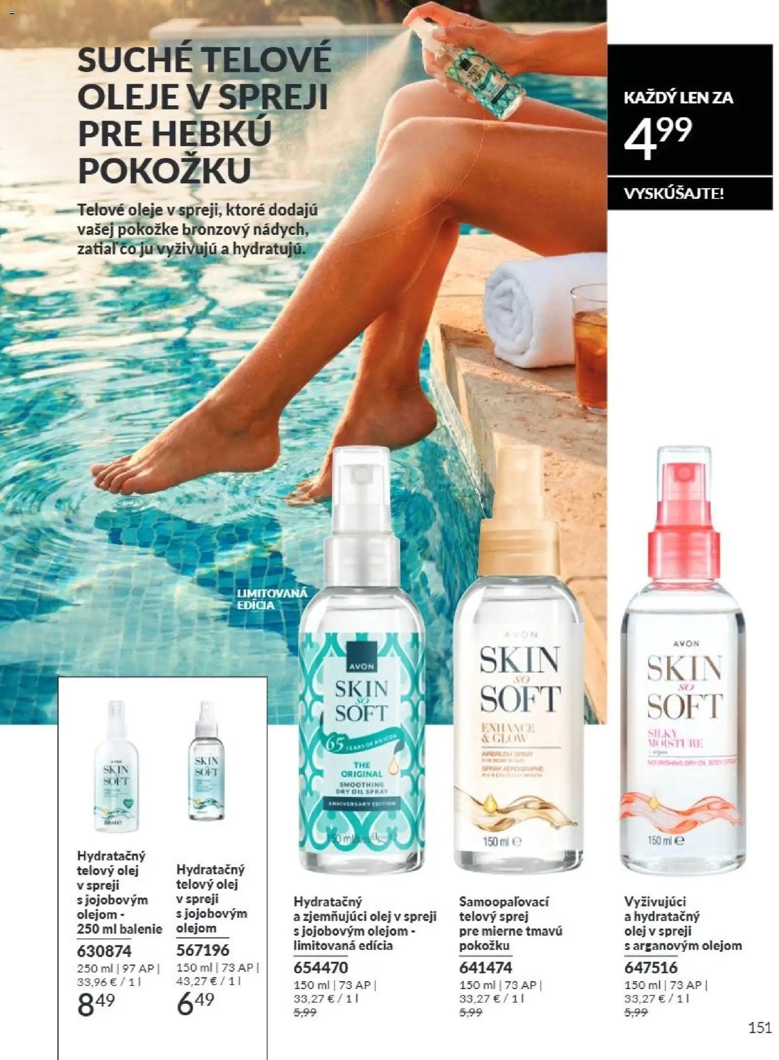 Nové Avon akcie – leták je platný od 01.07.2026 | Strana: 150 | Produkty: Olej, Olej v spreji