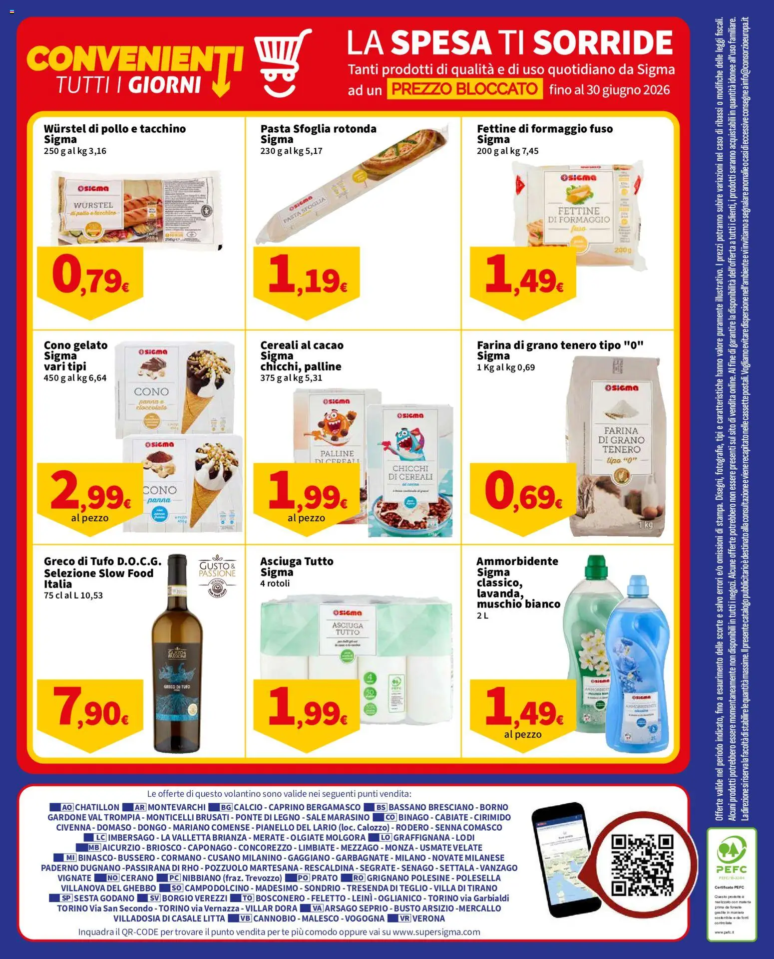 Volantino SIGMA del 02.06.2026 | Pagina: 12 | Prodotti: Ammorbidente, Gelato, Tacchino, Wurstel
