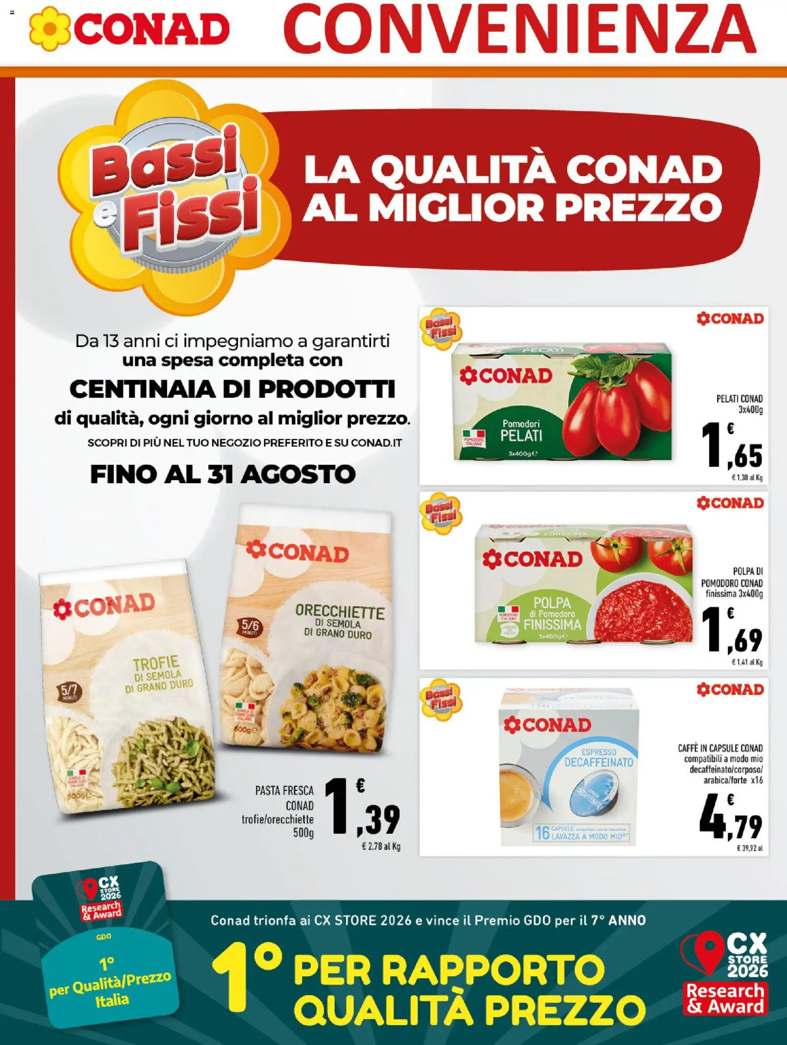 Volantino Conad del 03.06.2026 | Pagina: 8 | Prodotti: Caffè, Pomodoro, Caffe in capsule, Lavazza