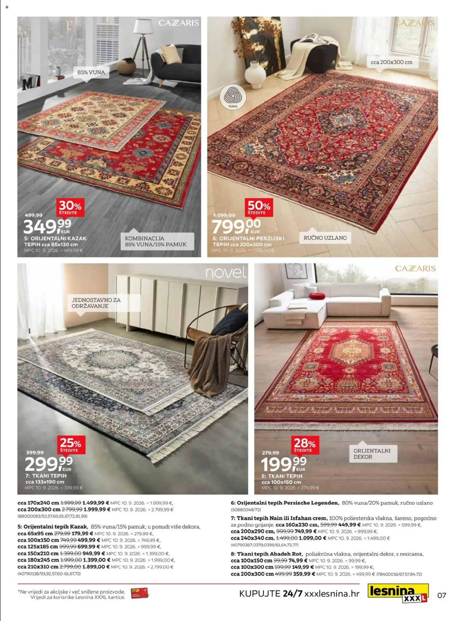 Lesnina katalog | vrijedi od 01.09.2026 | Stranica: 7 | Proizvodi: Tepih
