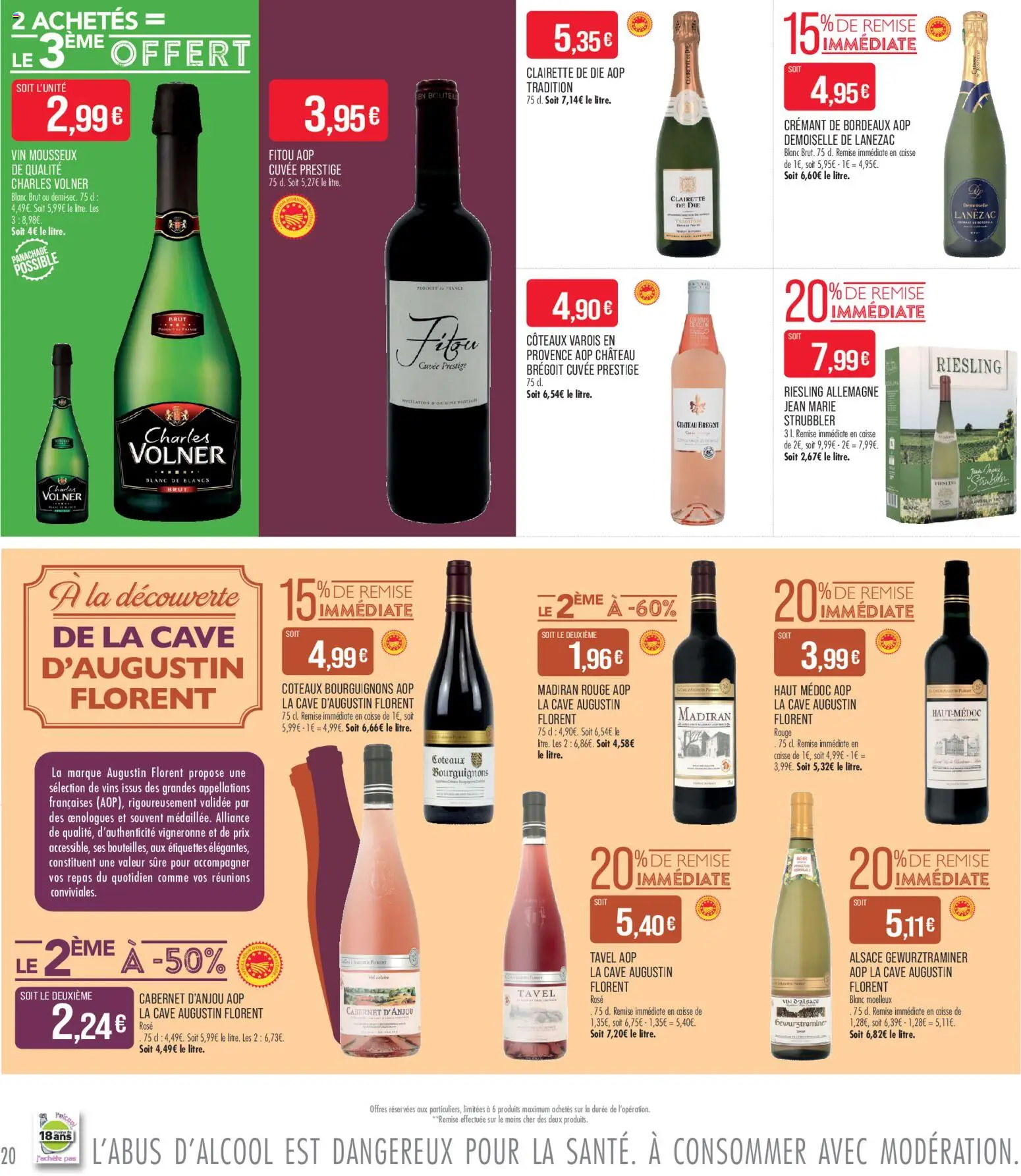 {H1} | Page: 20 | Produits: Jean, Clairette de die, Crémant de Bordeaux, Alsace gewurztraminer