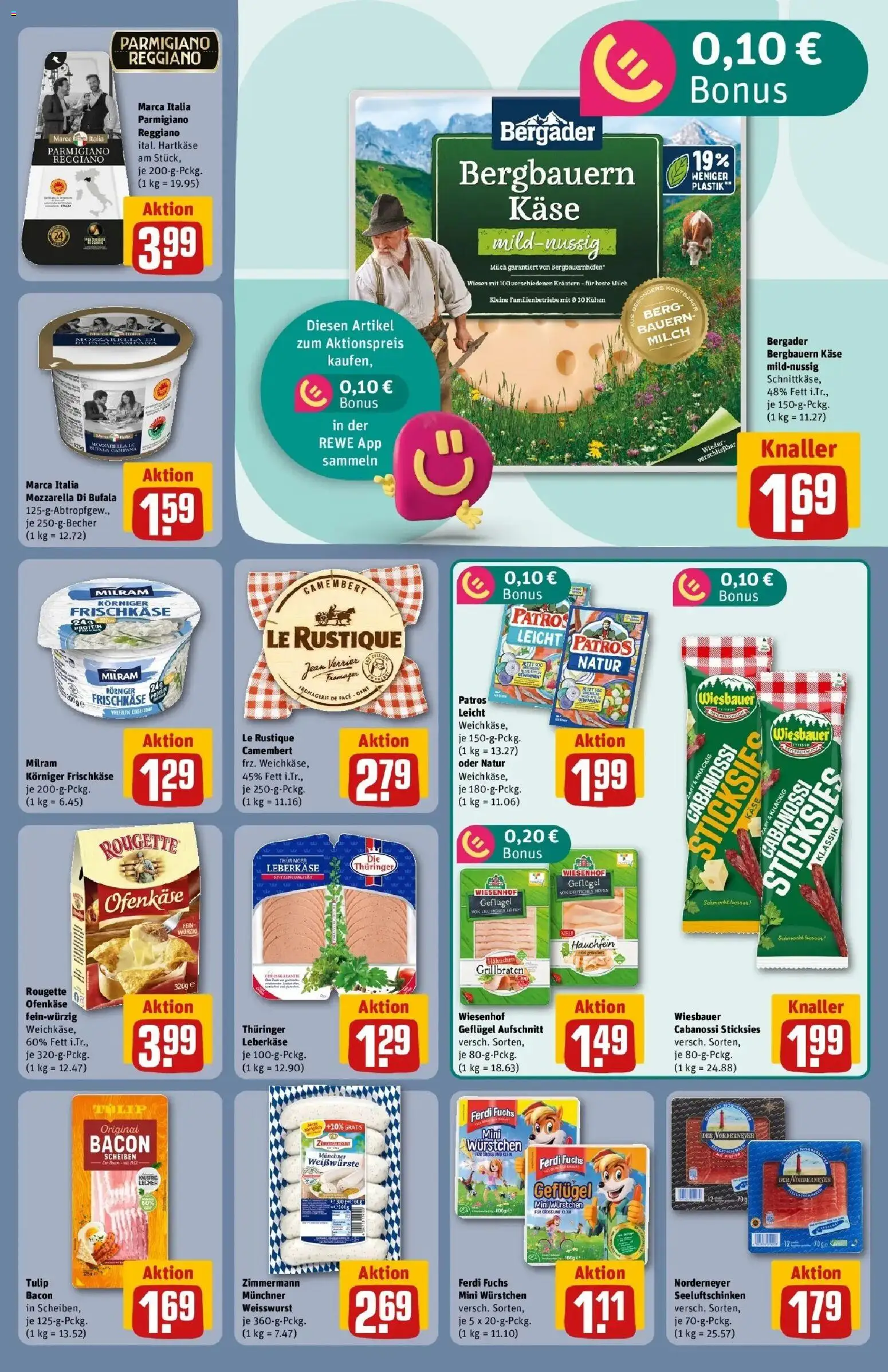 REWE Prospekt ab 05.10.2026 zum Blättern » Angebote | Seite: 15 | Produkte: Hahnchen, Milch, Mozzarella, Frischkase