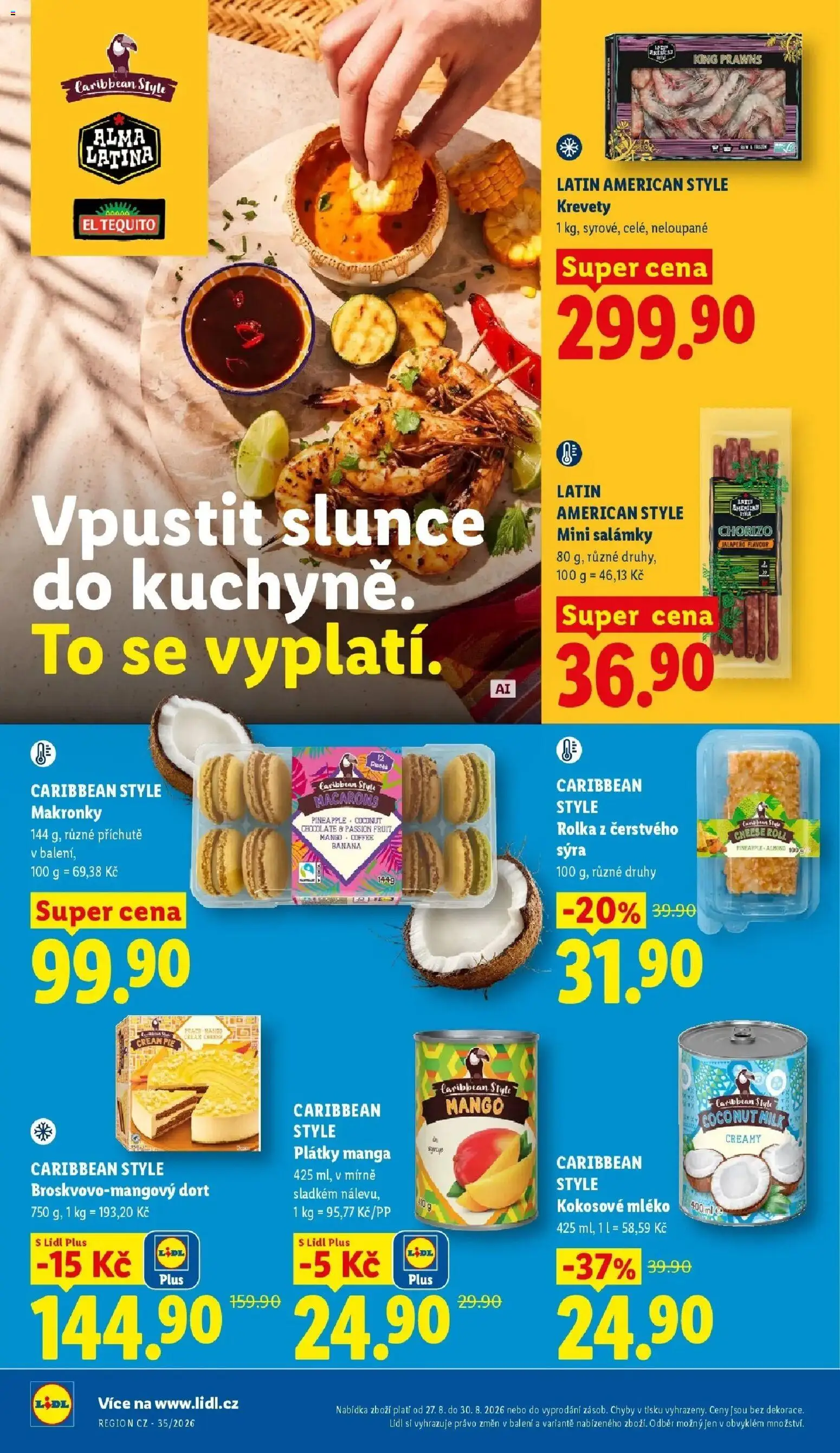 Lidl leták od 27.08.2026 - Nový akční leták | Strana: 24 | Produkty: Mléko, Makronky, Krevety, Chorizo
