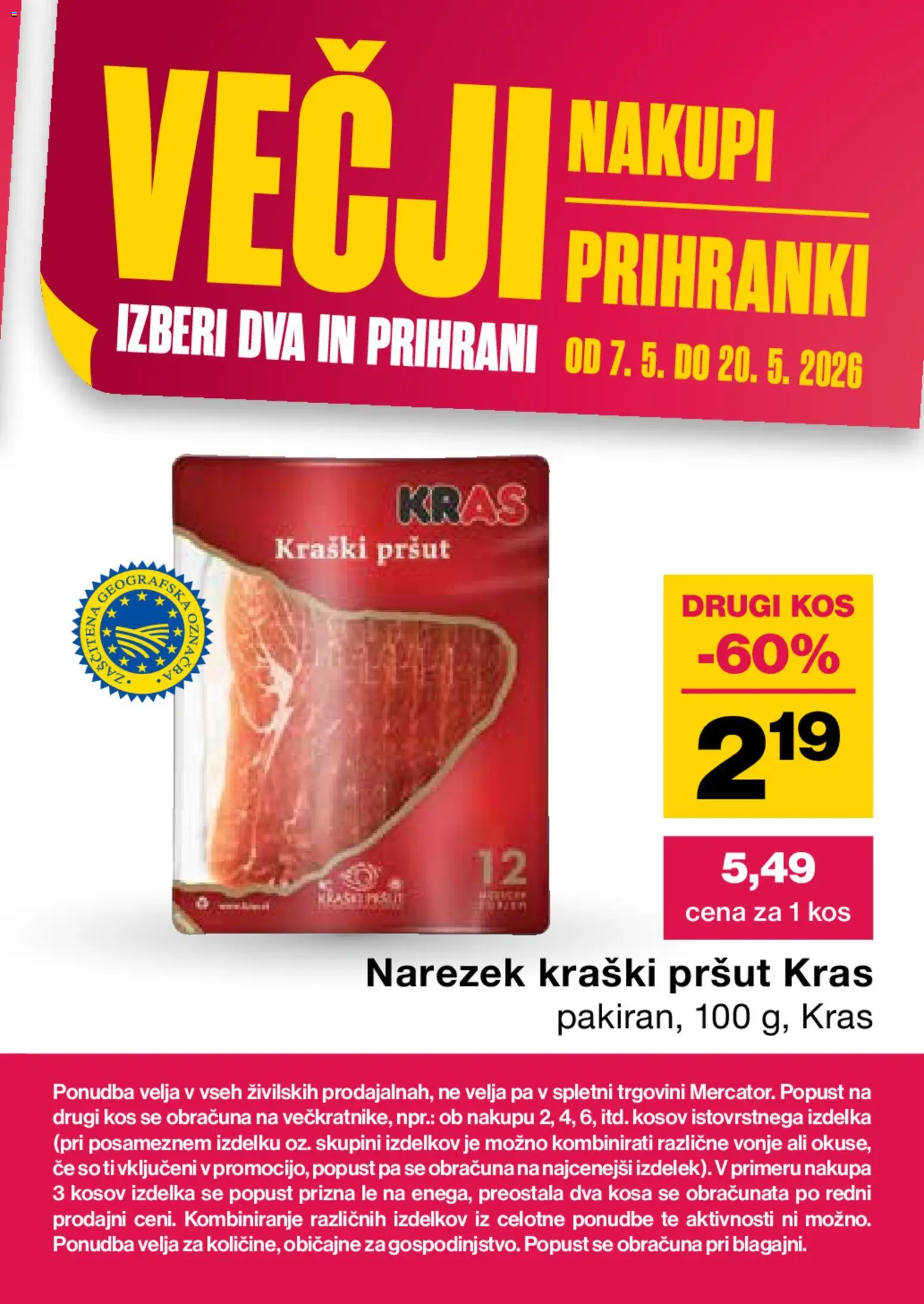 Novi Mercator katalog ponudbe – veljaven od 07.05.2026 | Stran: 9 | Izdelki: Pršut, Narezek, Kos