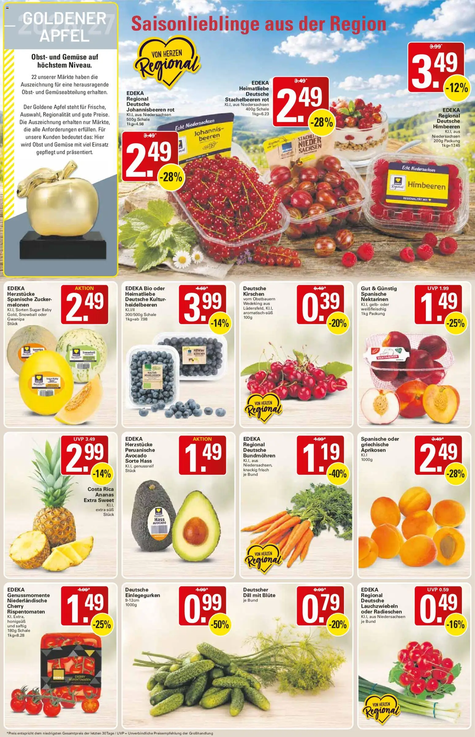 WEZ Prospekt – gültig ab 13.07.2026 | Seite: 2 | Produkte: Nektarinen, Ananas, Gemüse, Obst