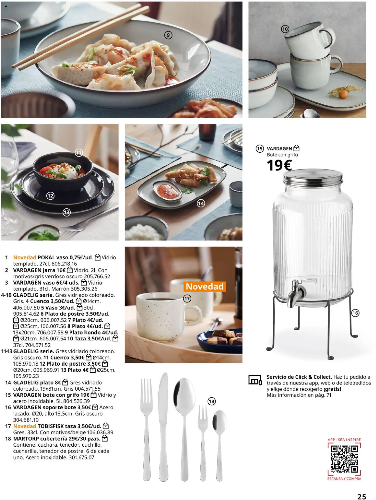 Catálogo IKEA Accesorios y decoración │ válido desde el 01/02/2026 | Página: 25 | Productos: Postre, Cubertería