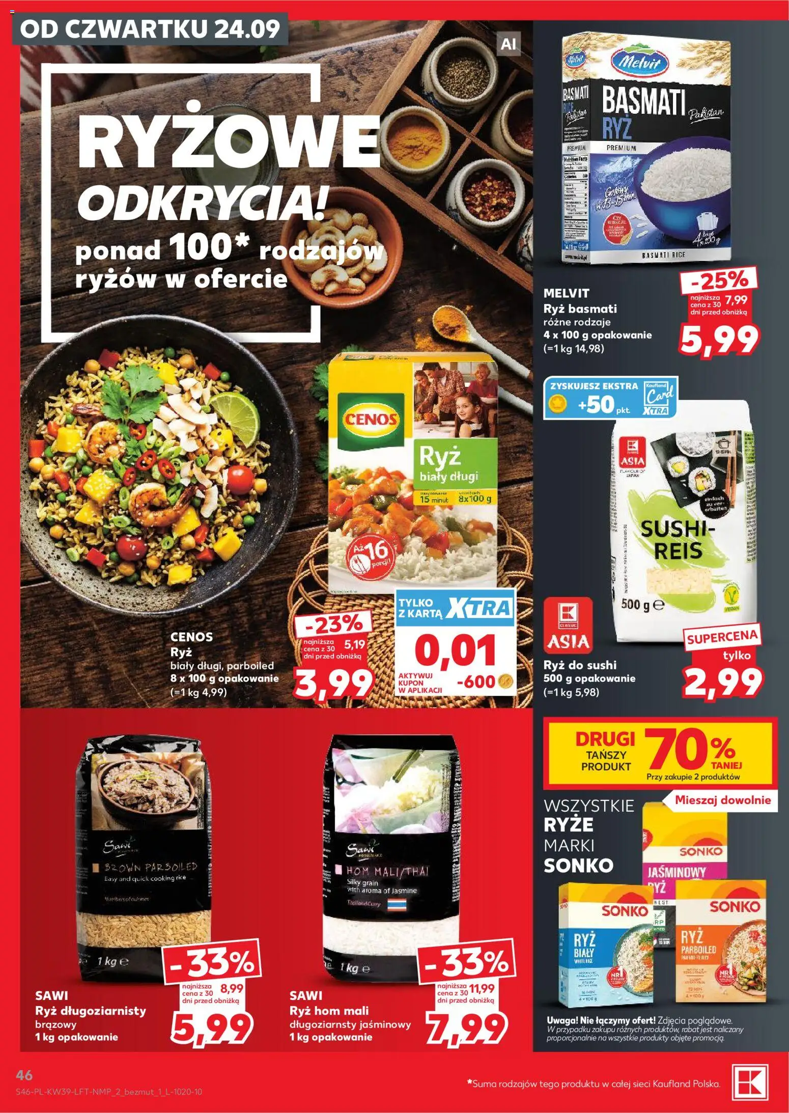 Kaufland Polsko leták od 24.09.2026 | Strana: 46 | Produkty: Rýže, Basmati, Sushi