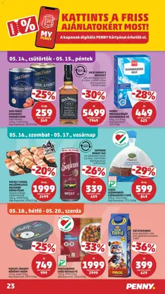 PÁCOLT CSIRKE BELSŐMELLFILÉ BACONBE GÖNGYÖLVE, olaszos jellegű hűtött termék 500 g - amely érvényes a következő dátumtól: 14.05.2026 | Oldal: 27
