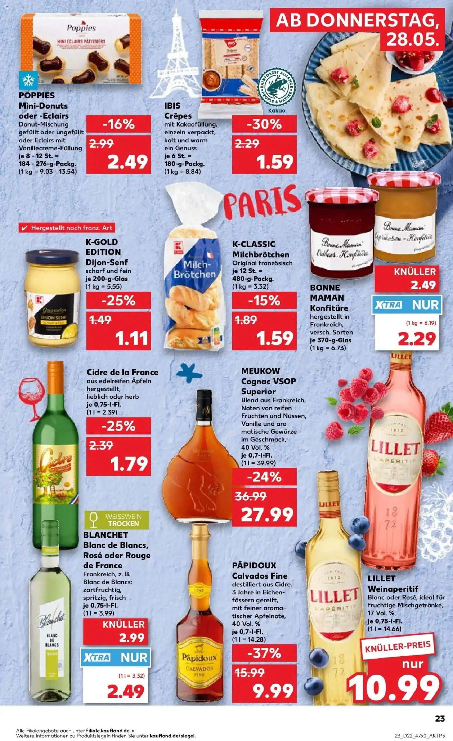 Kaufland Prospekt Amberg – gültig ab 26.05.2026 | Seite: 28 | Produkte: Milch, Weißwein, Rouge, Bonne maman