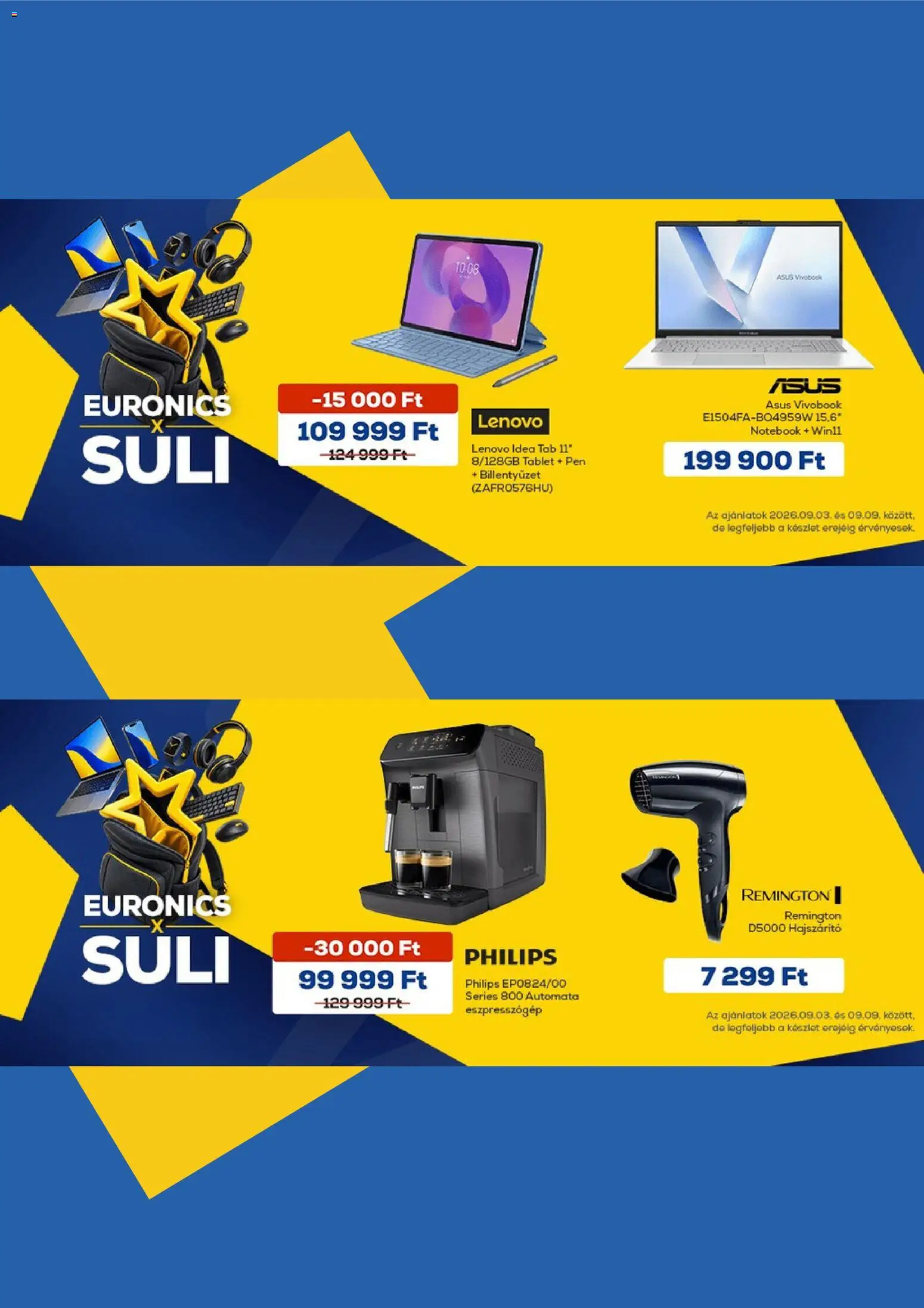 Euronics akciós ujság - amely érvényes a következő dátumtól: 2026.09.03. | Oldal: 2