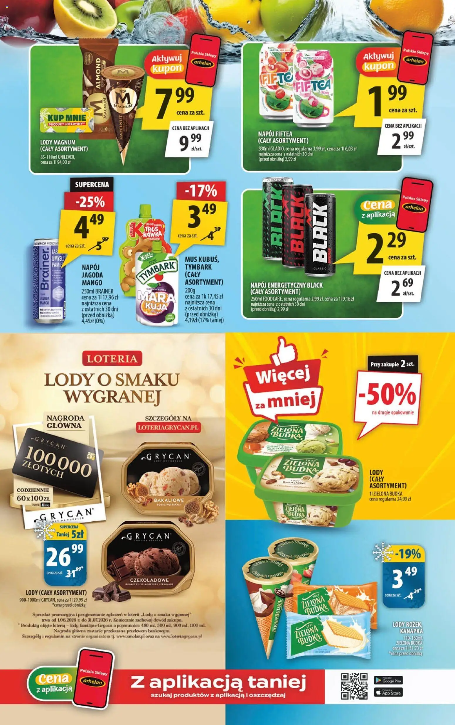 Arhelan gazetka od 01.06.2026 | Strona: 13 | Produkty: Mango, Banan, Lody Magnum, Lody