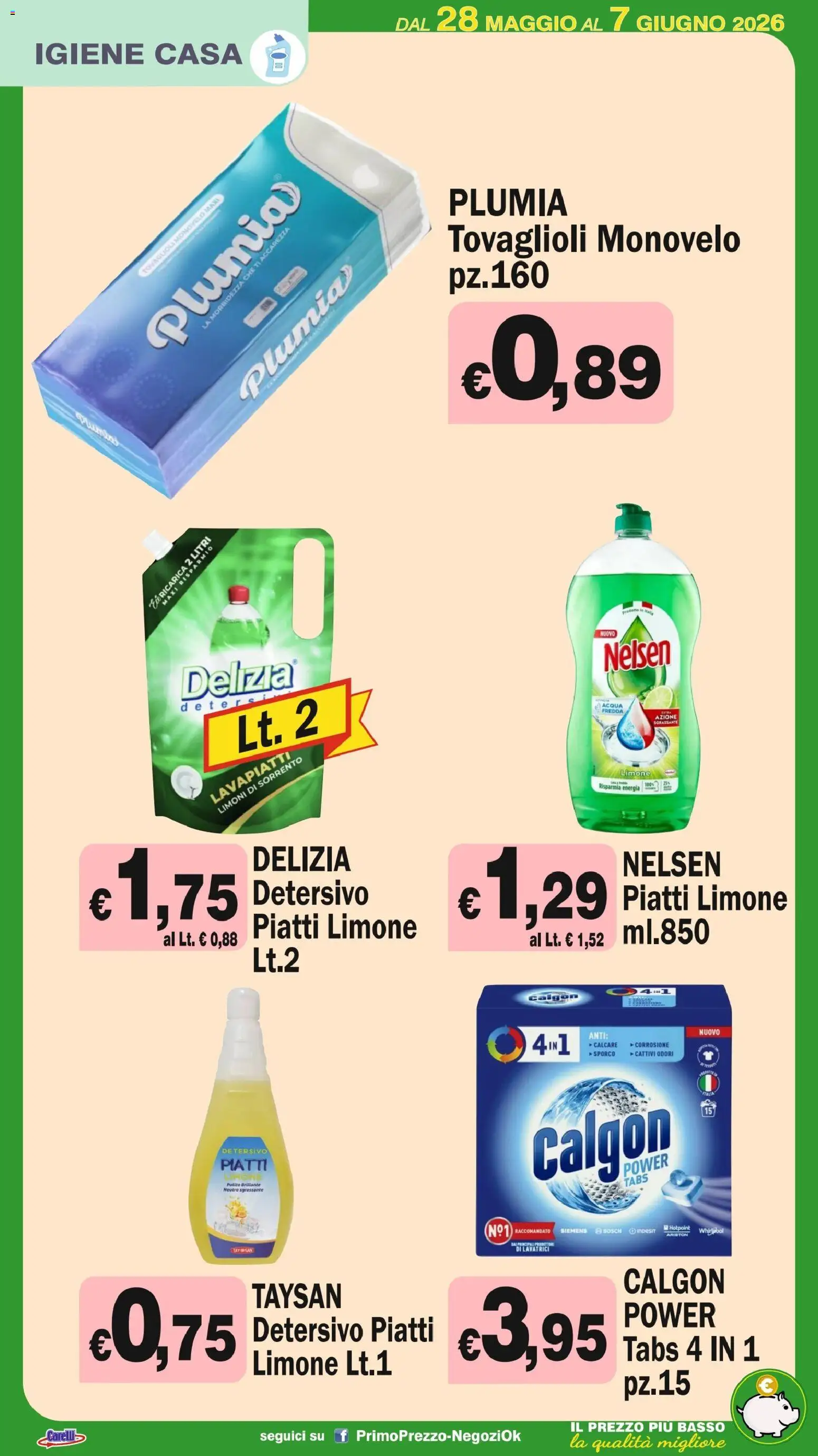 Volantino Primo Prezzo del 28.05.2026 | Pagina: 20 | Prodotti: Acqua, Limone