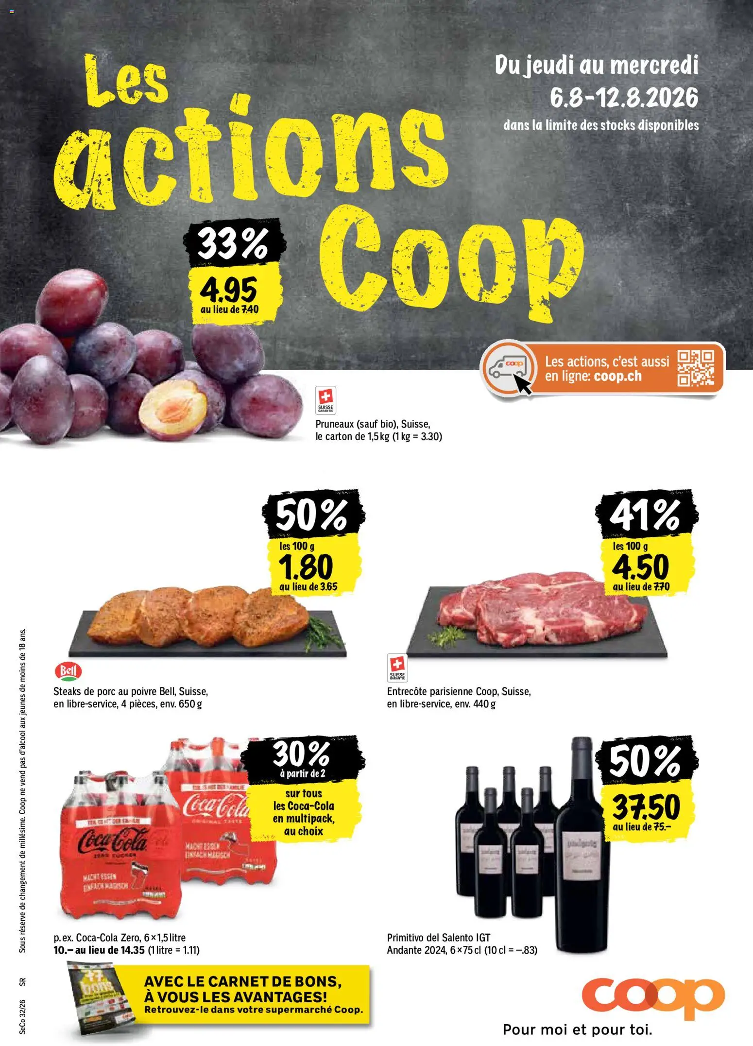Coop aktionen FR – gültig ab 06.08.2026 | Seite: 1 | Produkte: Coca Cola