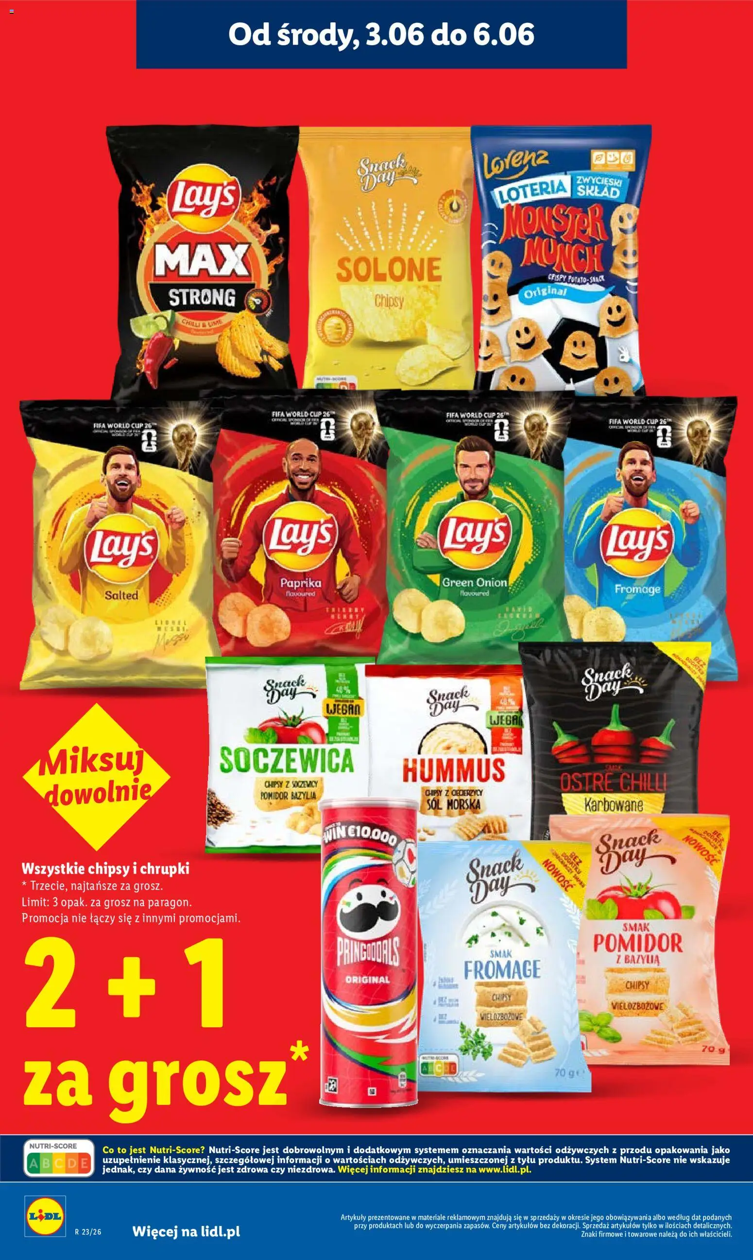 Lidl Polsko leták od 05.06.2026 | Strana: 6 | Produkty: Hummus, Monster, Lay's, Chipsy