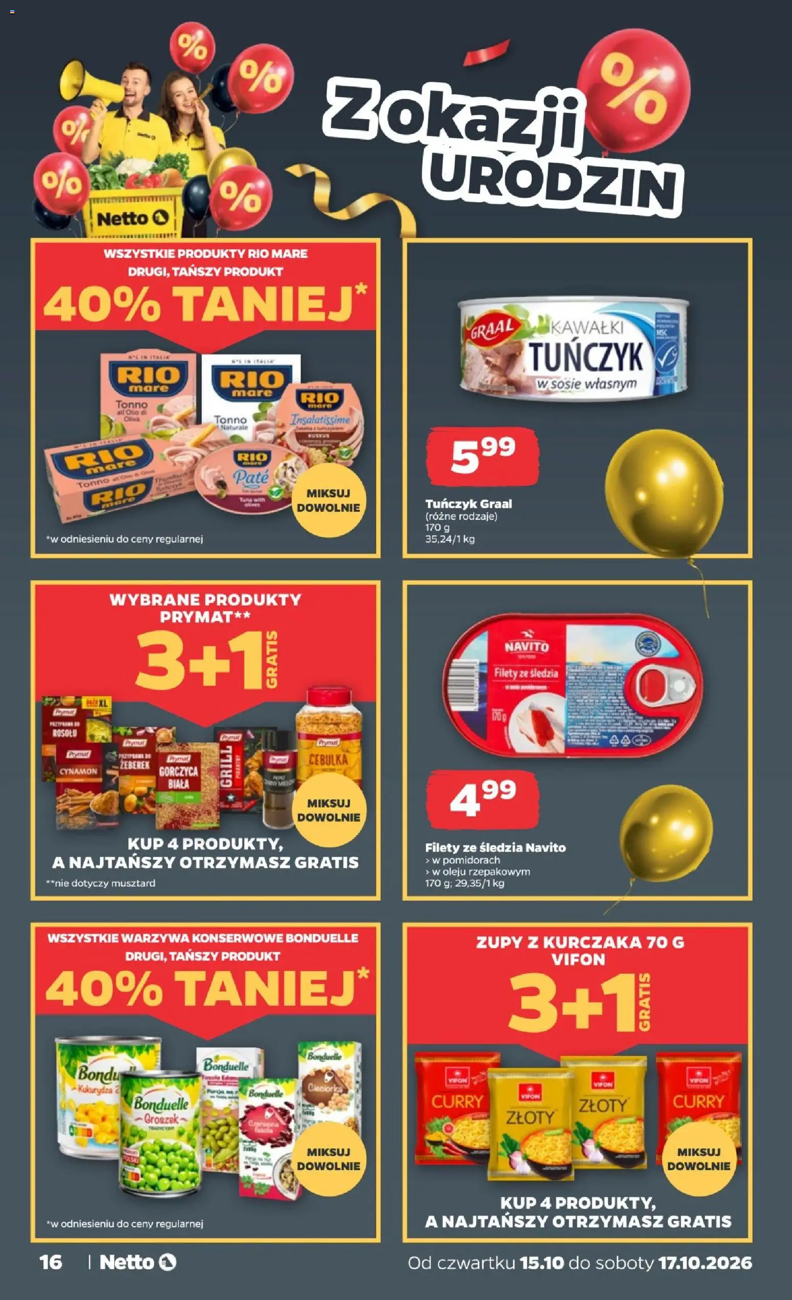 Netto gazetka od czwartku od 15.10.2026 | Strona: 16 | Produkty: Melon, Cynamon, Gorczyca, Warzywa konserwowe
