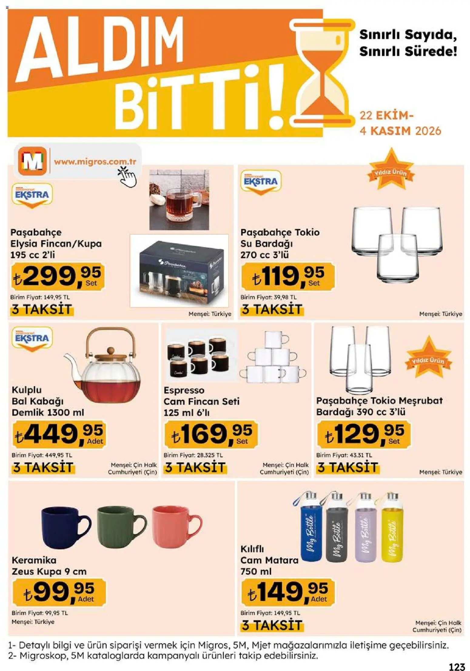 Migros Katalog - Migroskop - 22 Ekim 2026 tarihinden itibaren geçerlidir | Sayfa: 123